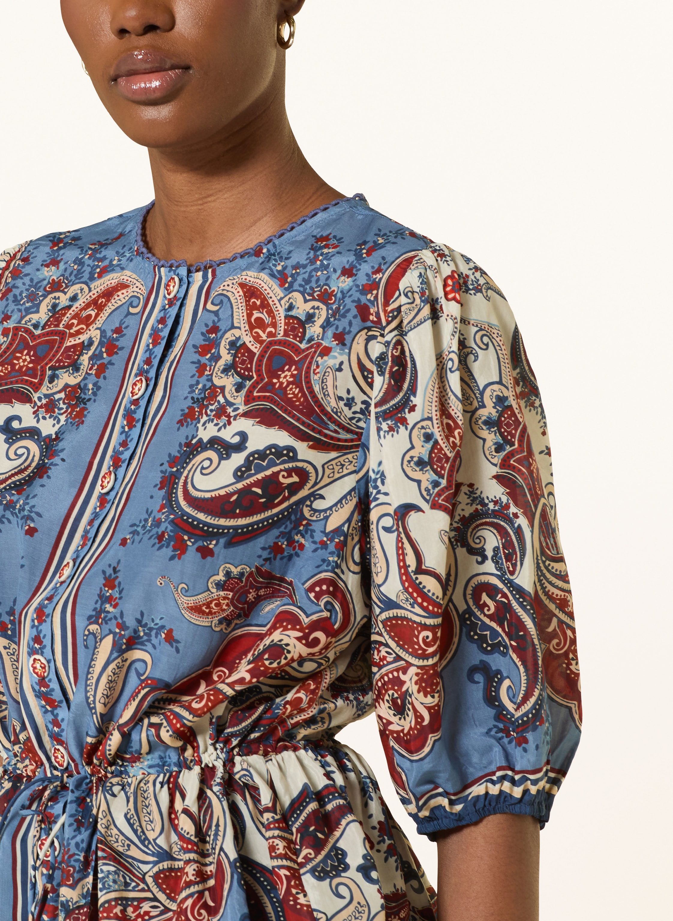 Thumbnail - Farm Rio Blusenshirt Mit Rüschen blau