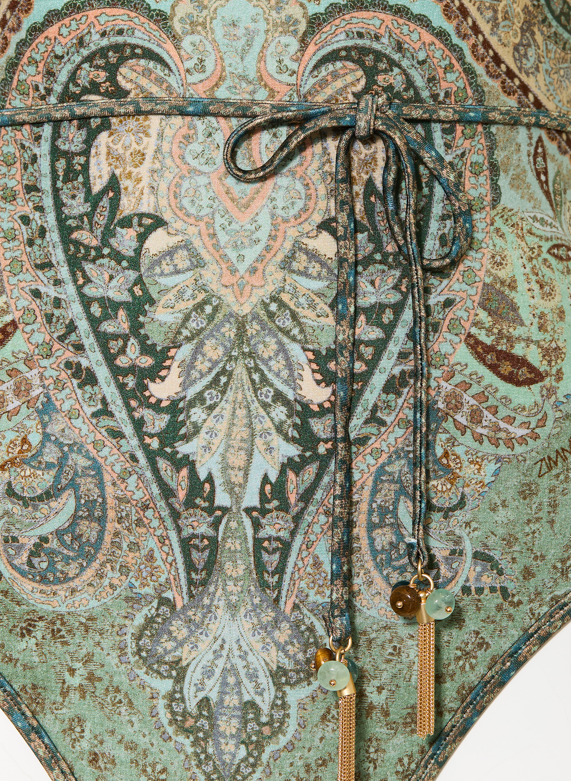 Thumbnail - Zimmermann Badeanzug Wanderlust Mit Schmuckperlen gruen