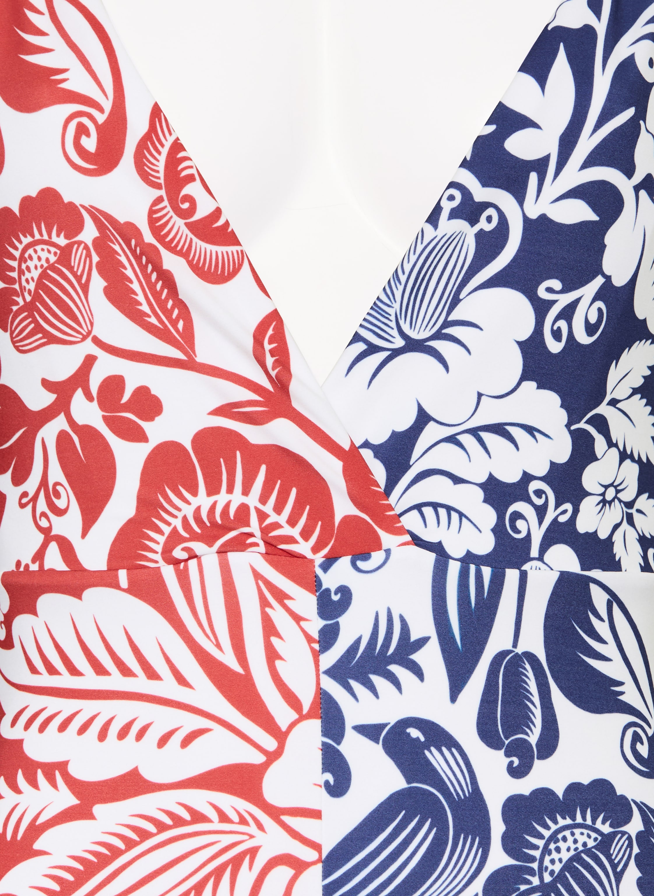 Thumbnail - Farm Rio Badeanzug Cashew And Birds In Wickeloptik rot