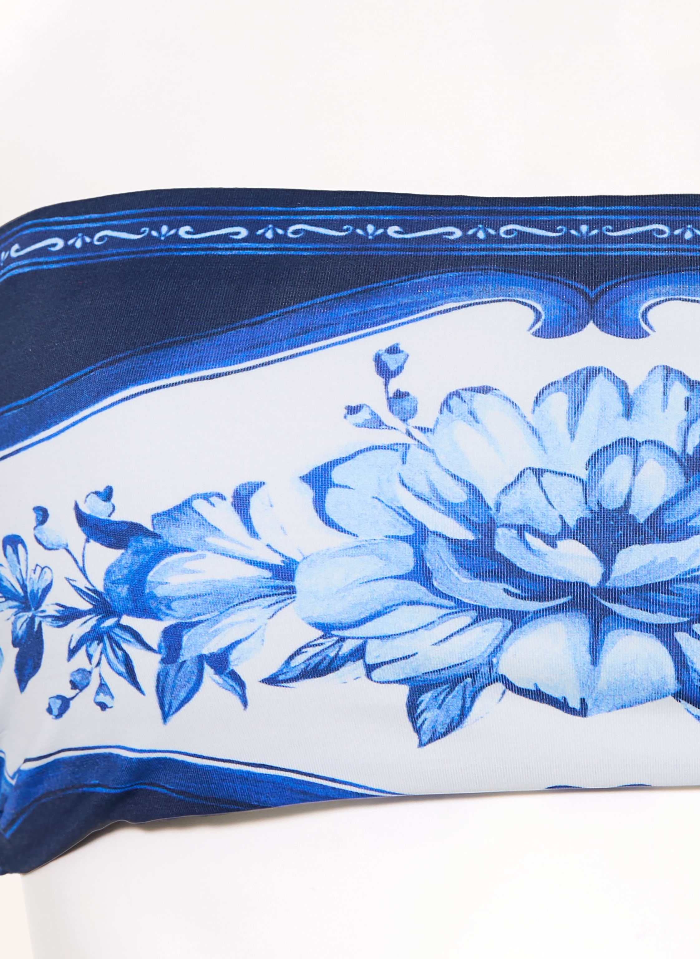 Thumbnail - Farm Rio Bandeau-Bikini-Top Porcelain Garden blau