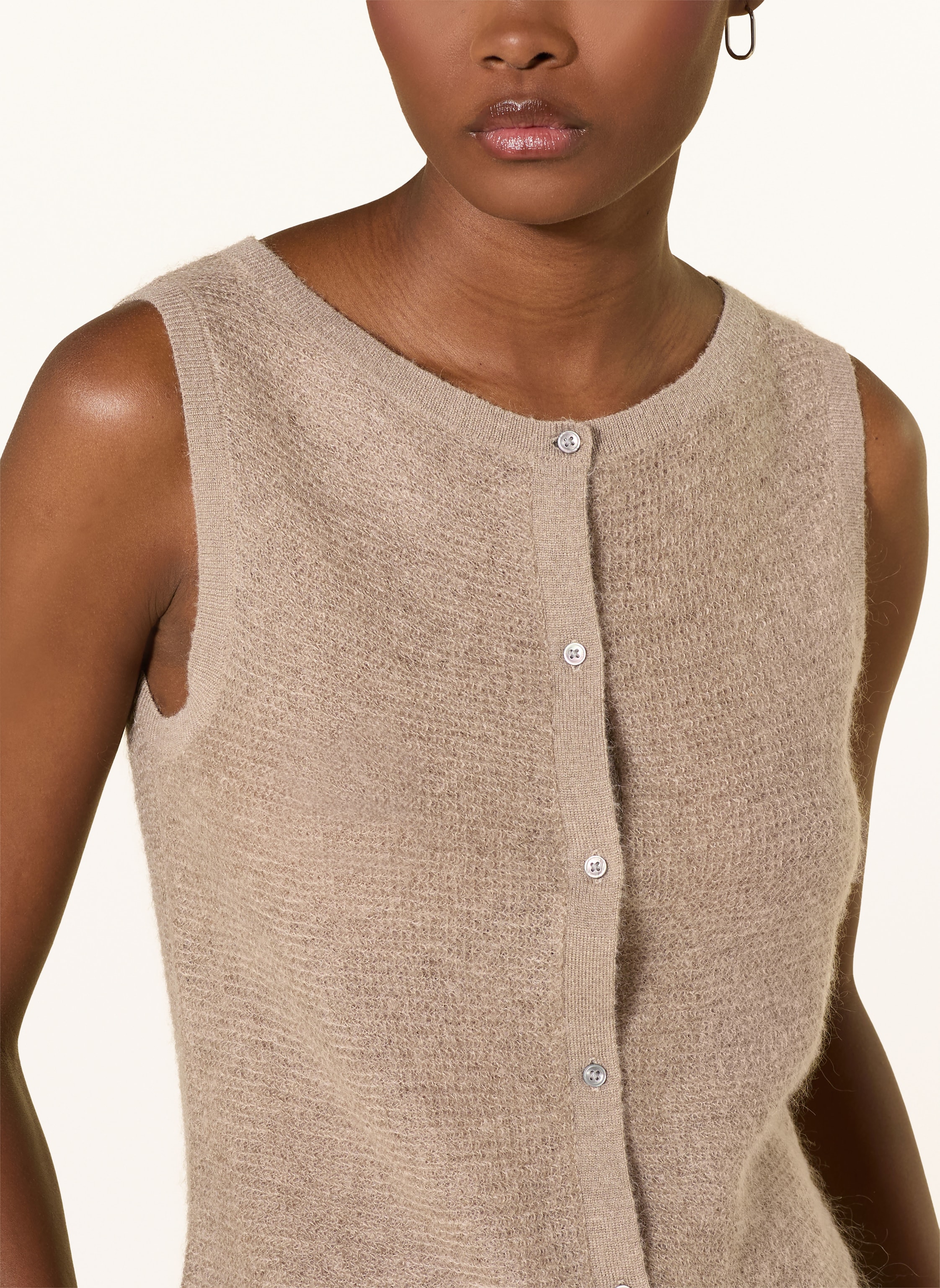 Thumbnail - Tiger Of Sweden Weste Rose Mit Mohair beige