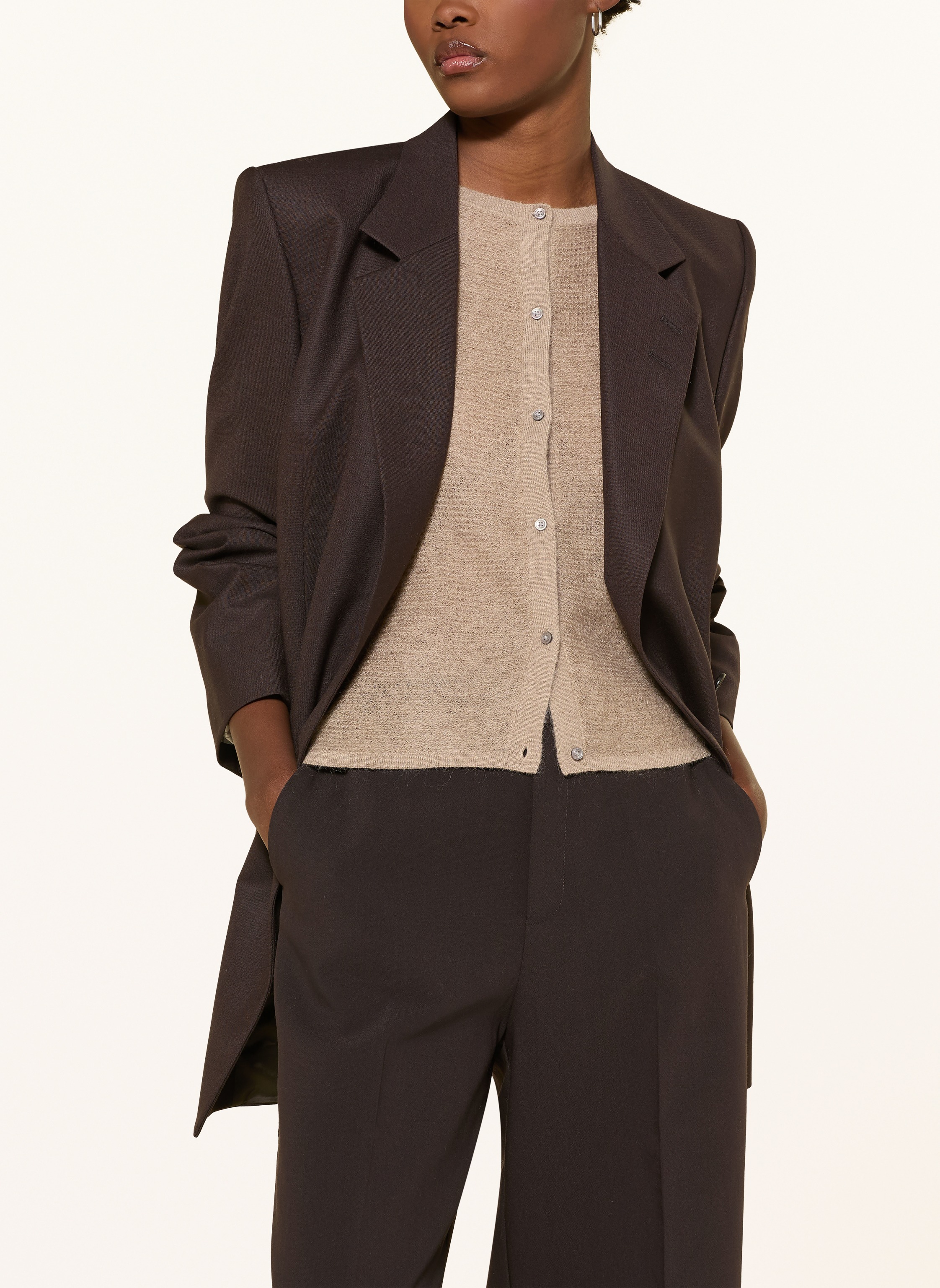 Thumbnail - Tiger Of Sweden Weste Rose Mit Mohair beige