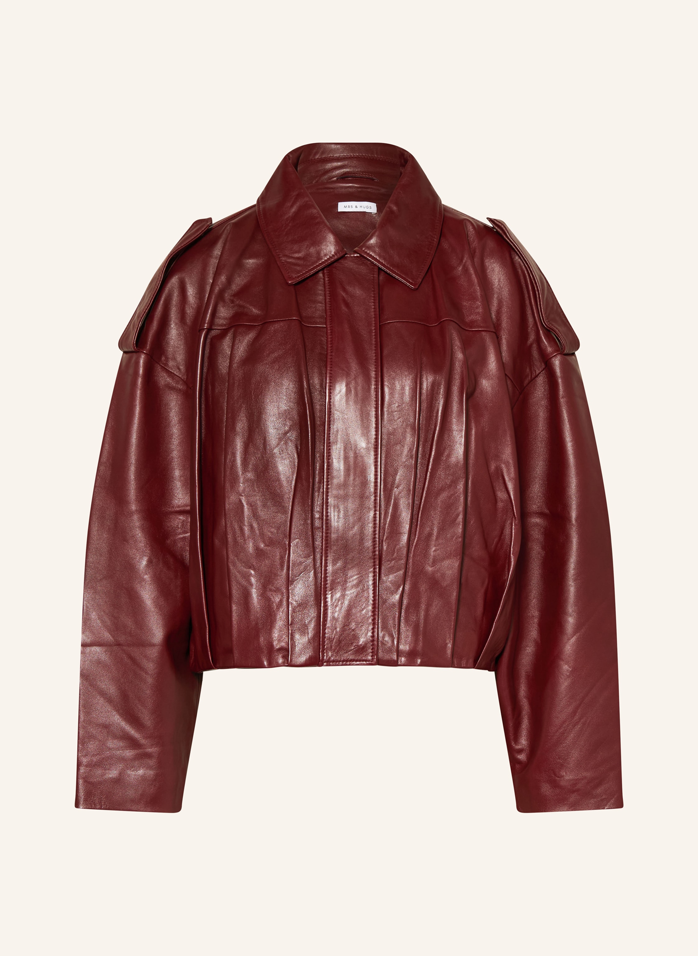 Mrs & Hugs Lederjacke rot