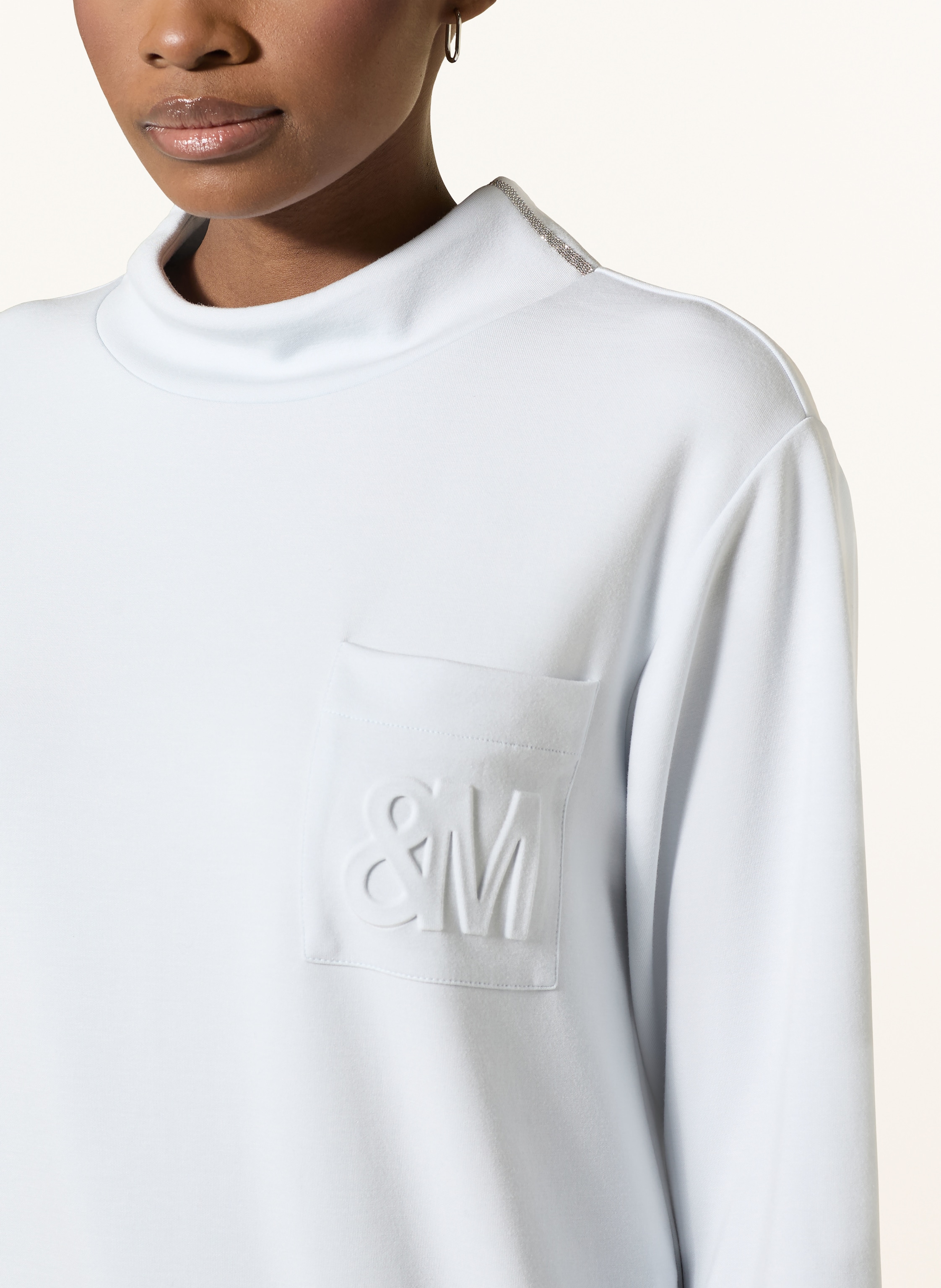 Thumbnail - Monari Sweatshirt Mit Schmuckperlen blau