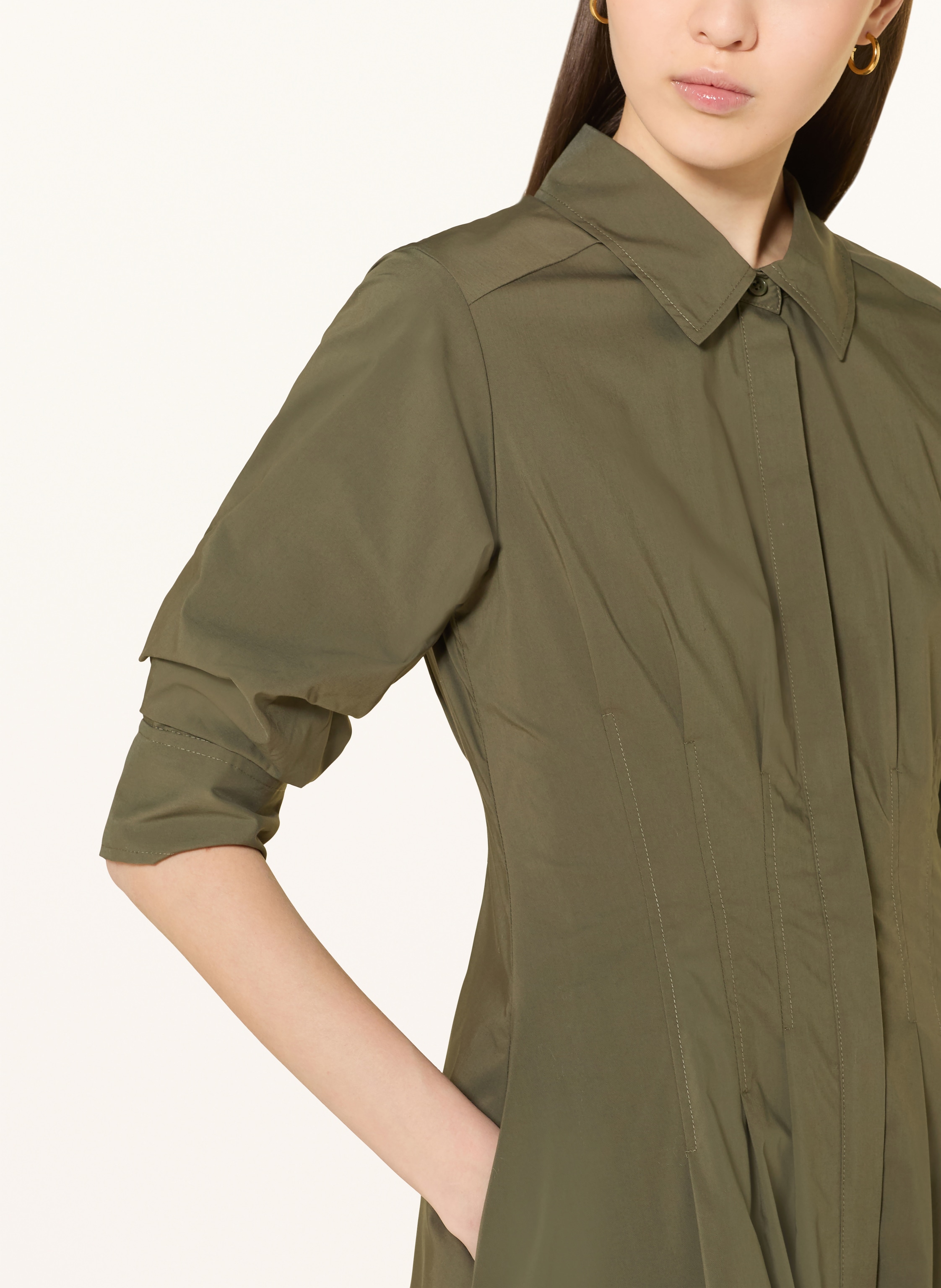 Thumbnail - Simkhai Hemdblusenkleid Jazz Mit 3/4-Arm gruen