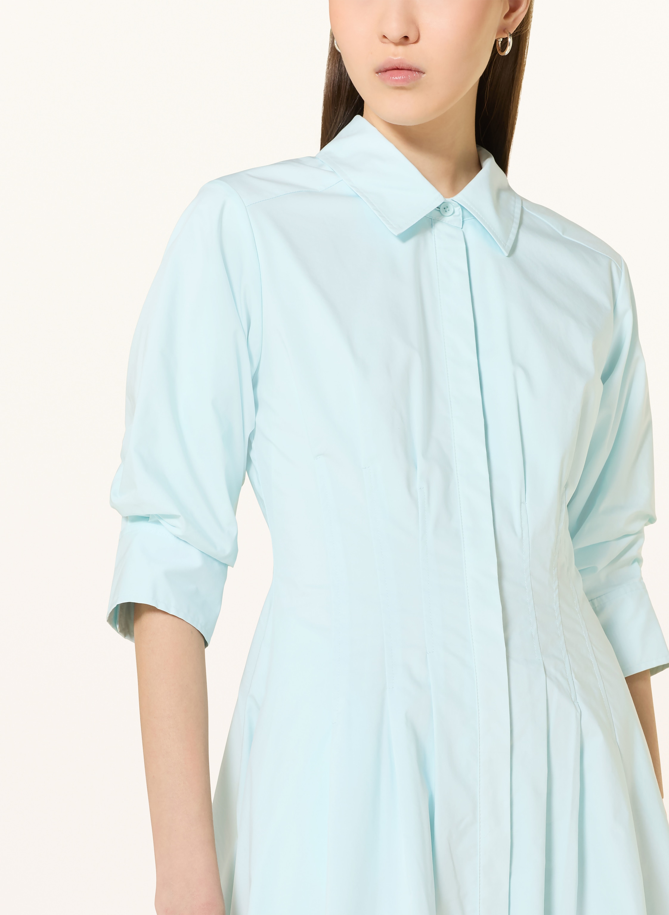 Thumbnail - Simkhai Hemdblusenkleid Jazz Mit 3/4-Arm blau