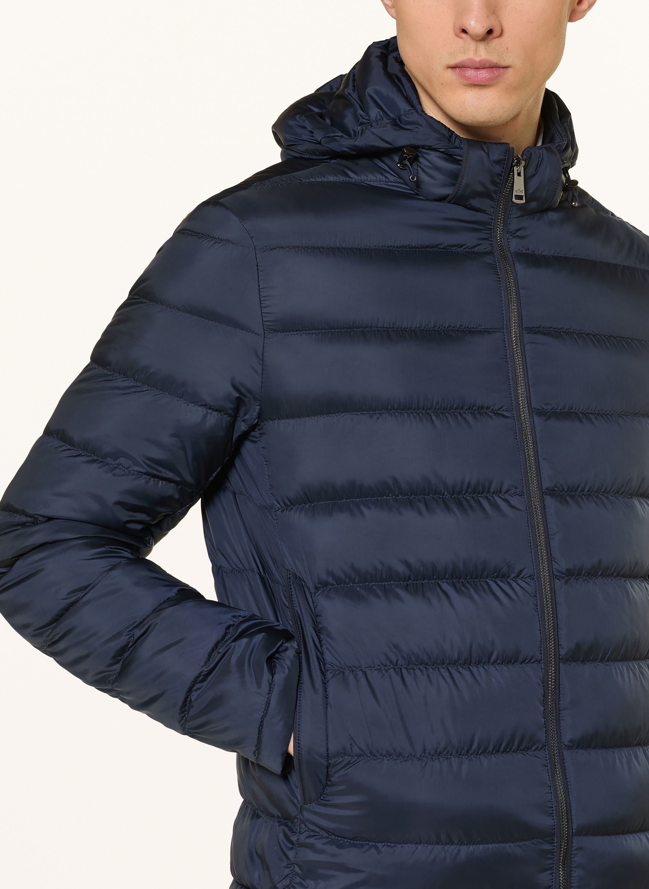 Thumbnail - Paul & Shark Lightweight-Daunenjacke Mit Abnehmbarer Kapuze blau