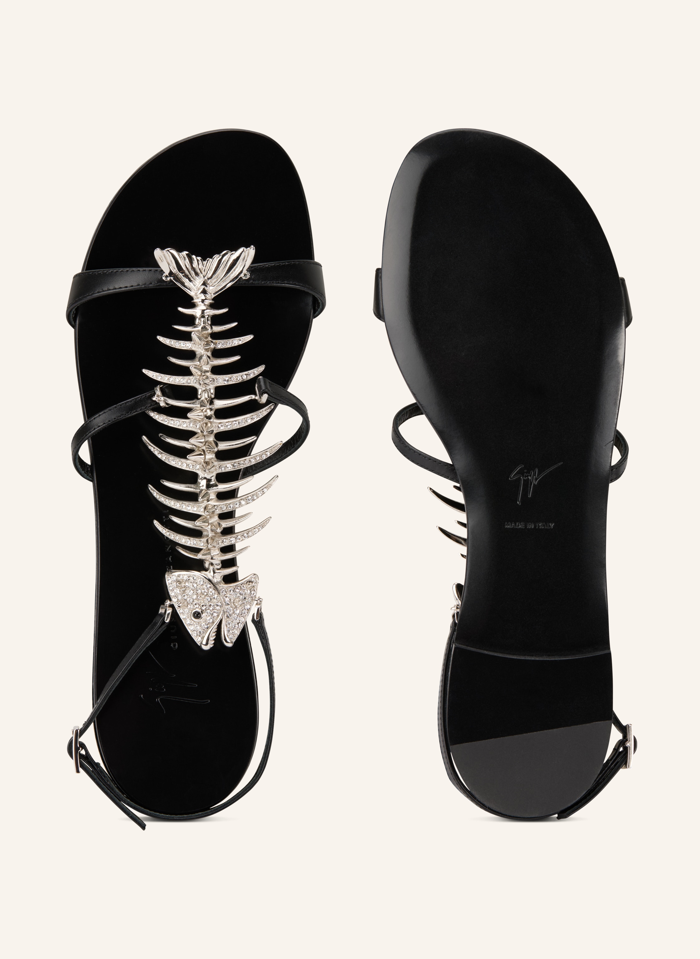 Thumbnail - Giuseppe Zanotti Design Sandalen Muse Mit Schmucksteinen schwarz