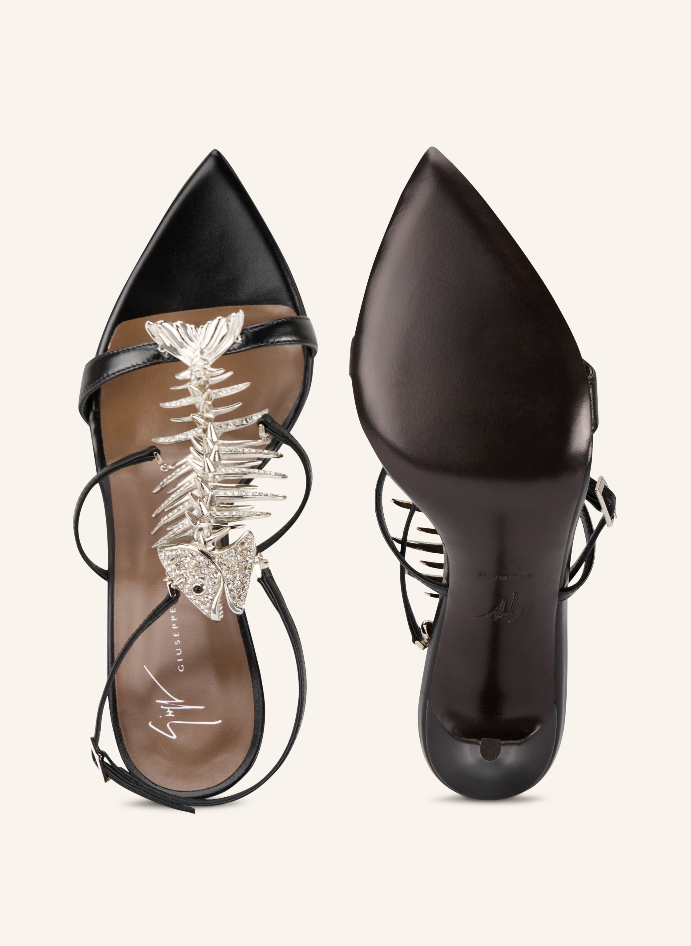 Thumbnail - Giuseppe Zanotti Design Slingpumps The Slim 2.0 Mit Schmucksteinen schwarz