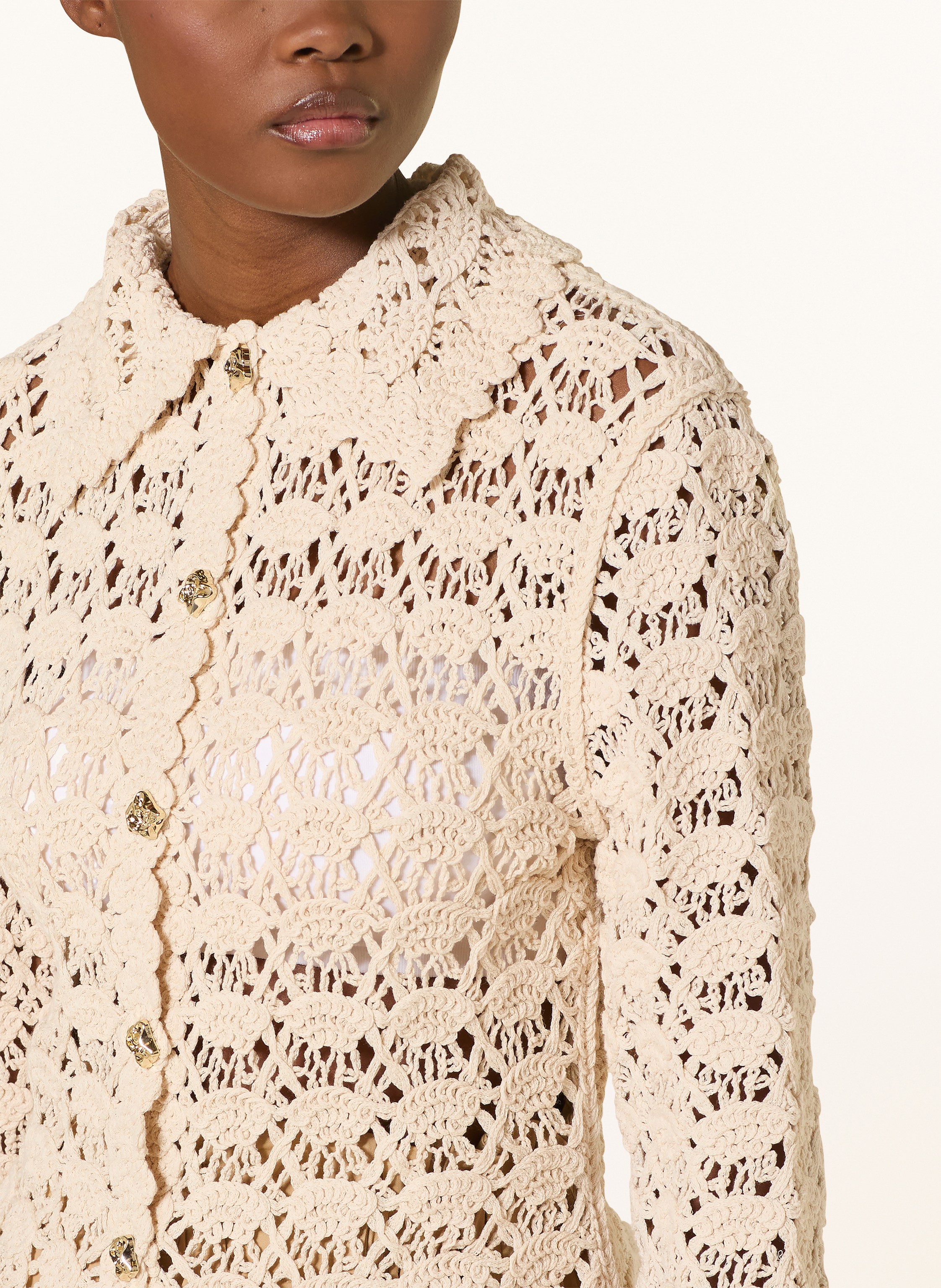 Thumbnail - Mrs & Hugs Häkeljacke beige