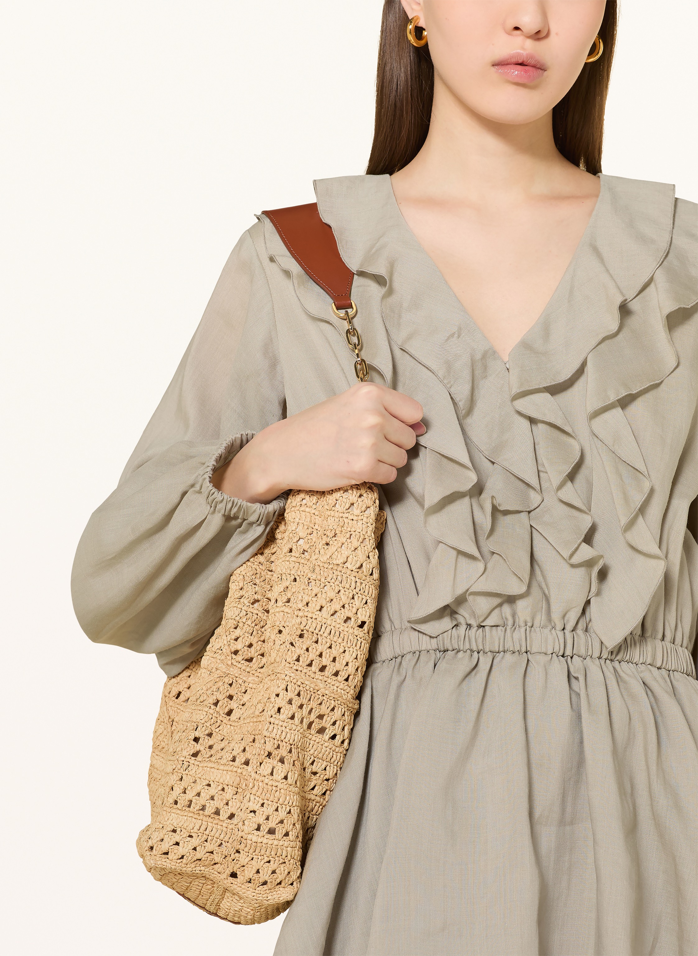 Thumbnail - Mrs & Hugs Kleid Mit Volants gruen