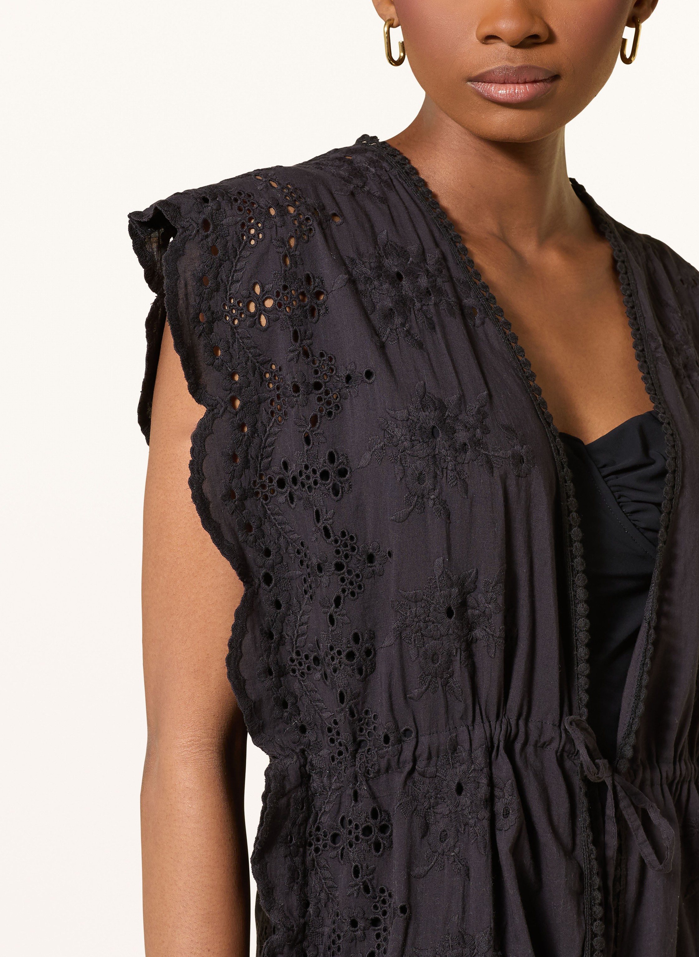 Thumbnail - Melissa Odabash Kaftan Talitha Aus Lochspitze schwarz