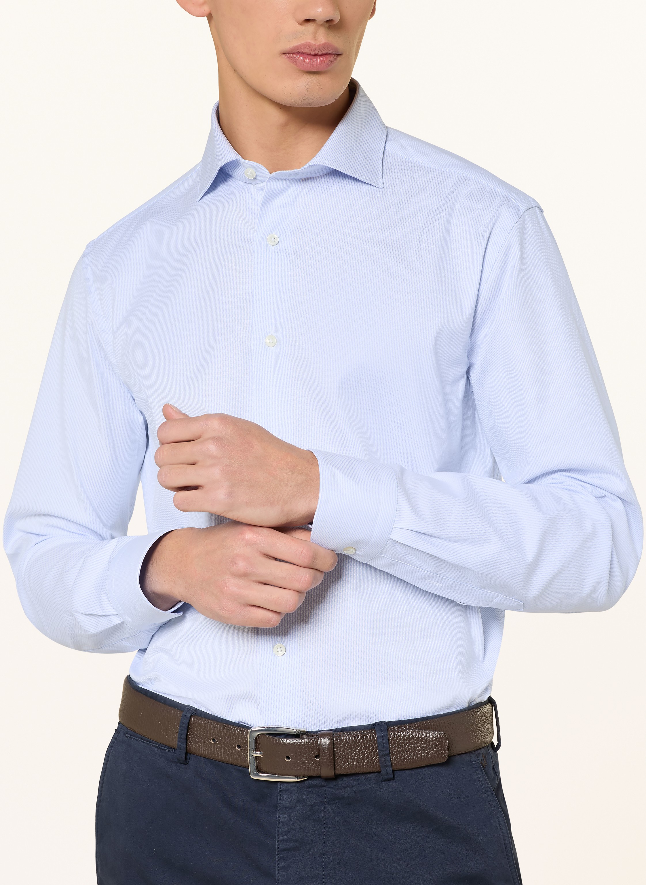 Thumbnail - Canali Hemd Slim Fit blau