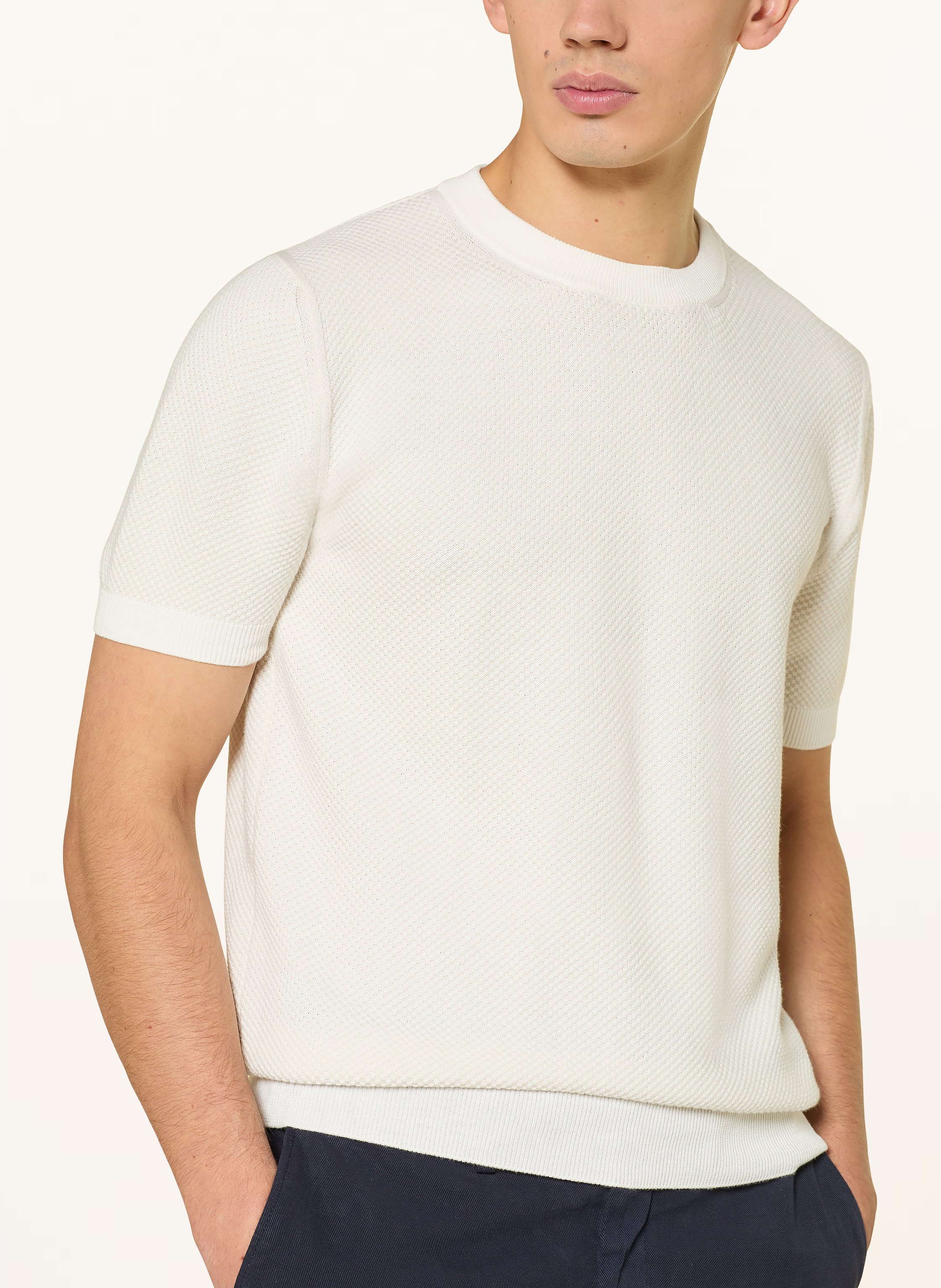 Thumbnail - Canali Strickshirt weiss