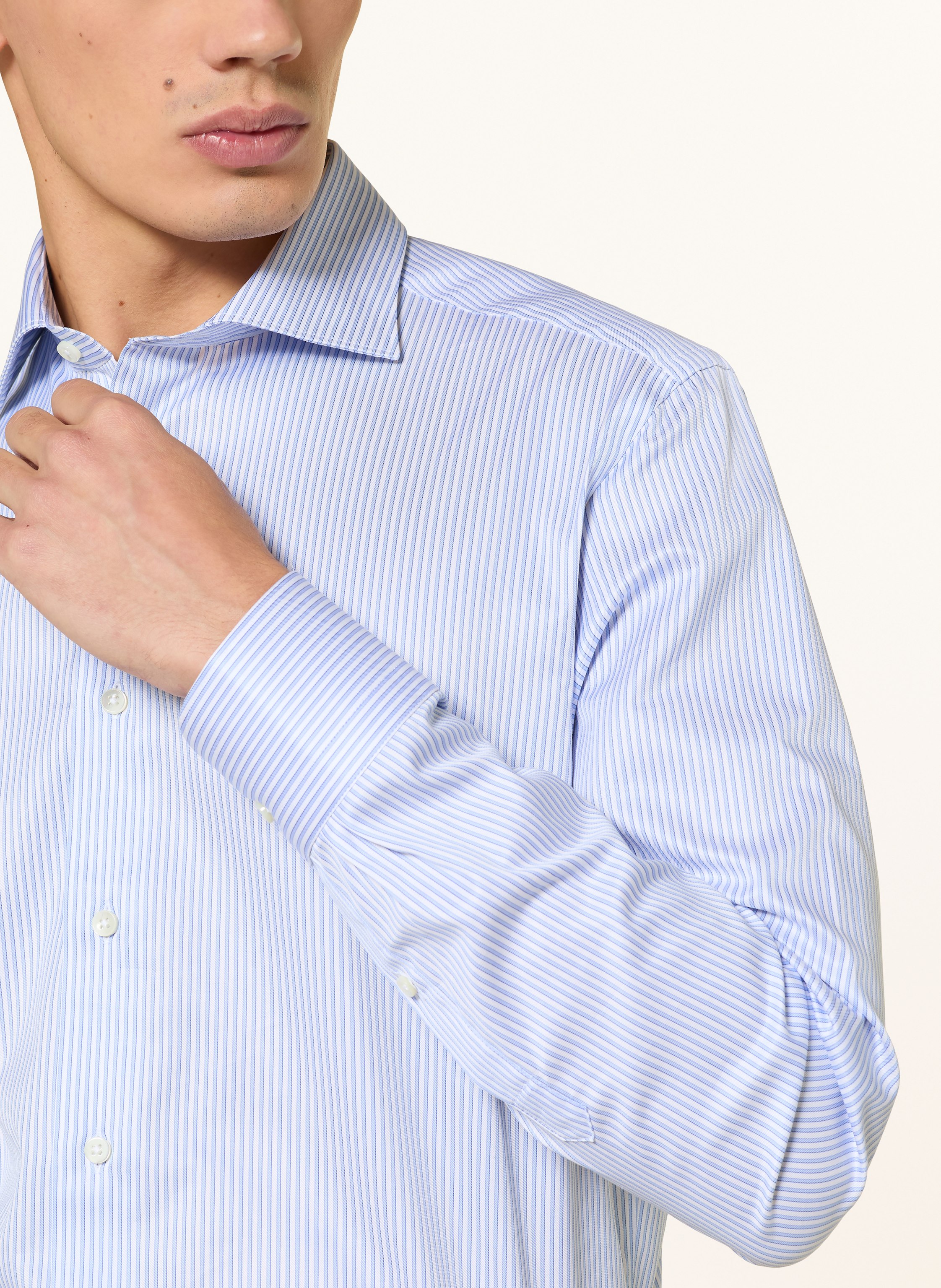 Thumbnail - Canali Hemd Slim Fit blau