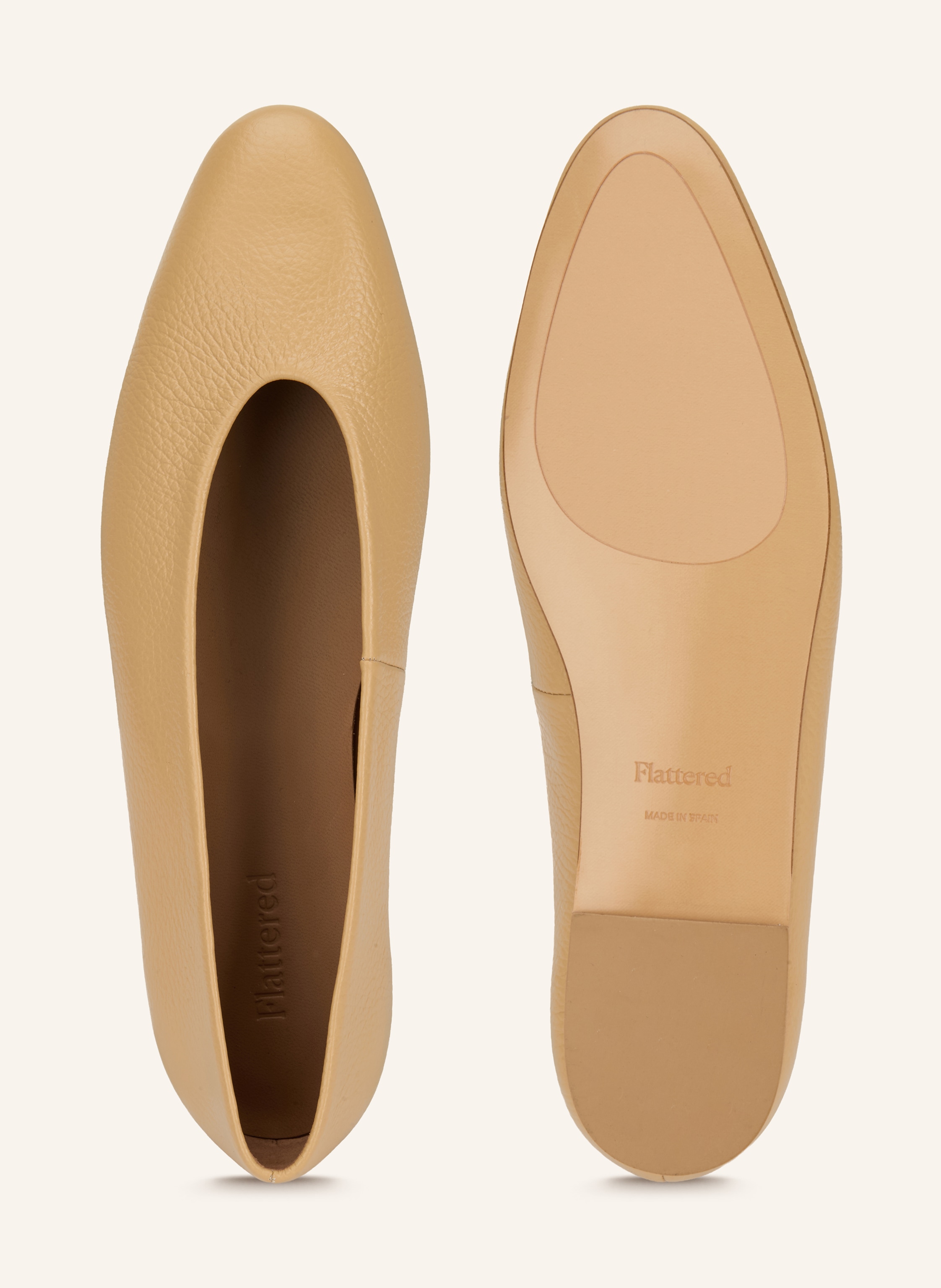 Thumbnail - Flattered Ballerinas Belinda beige