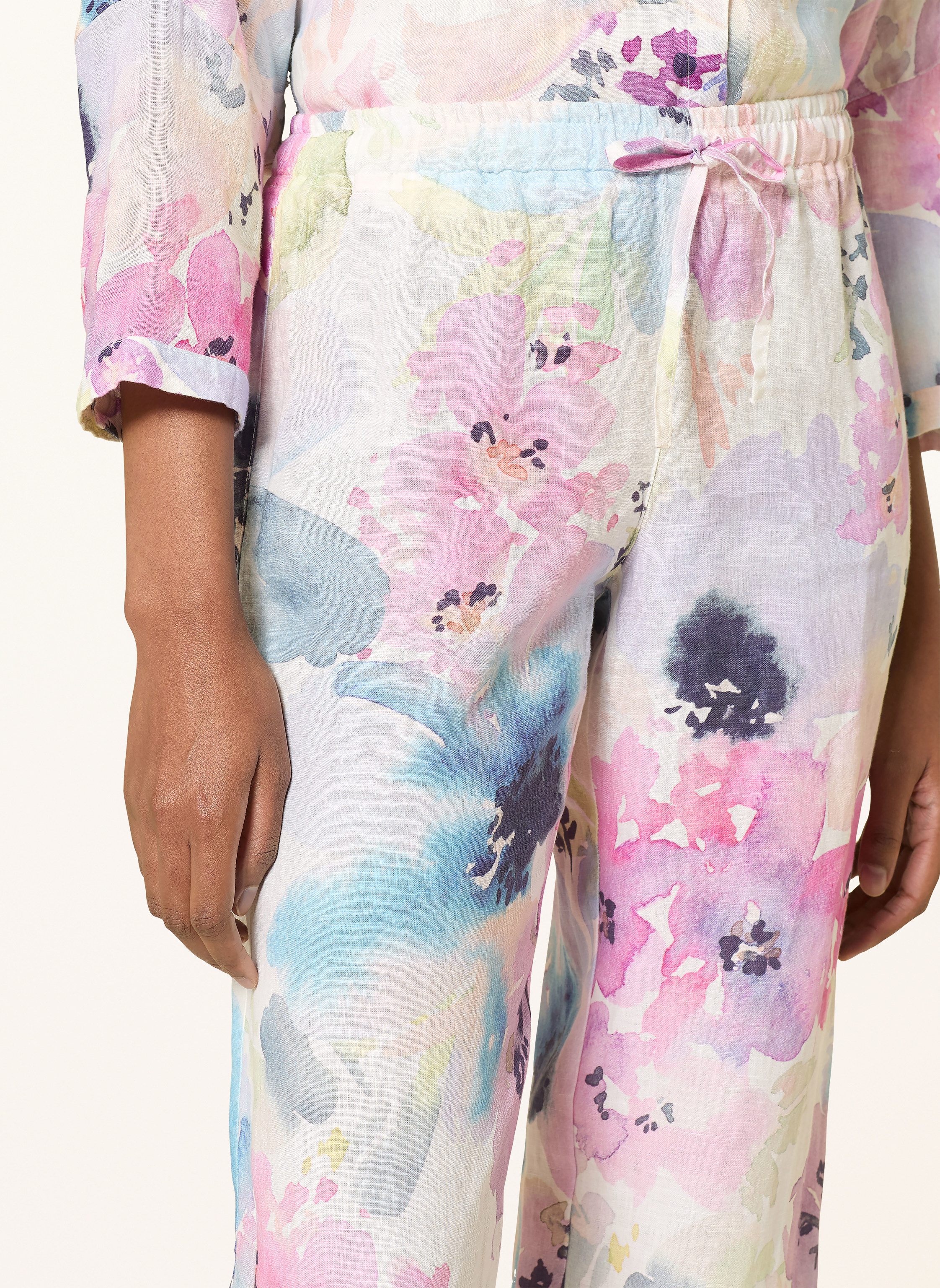 Thumbnail - 120%Lino Leinenhose rosa