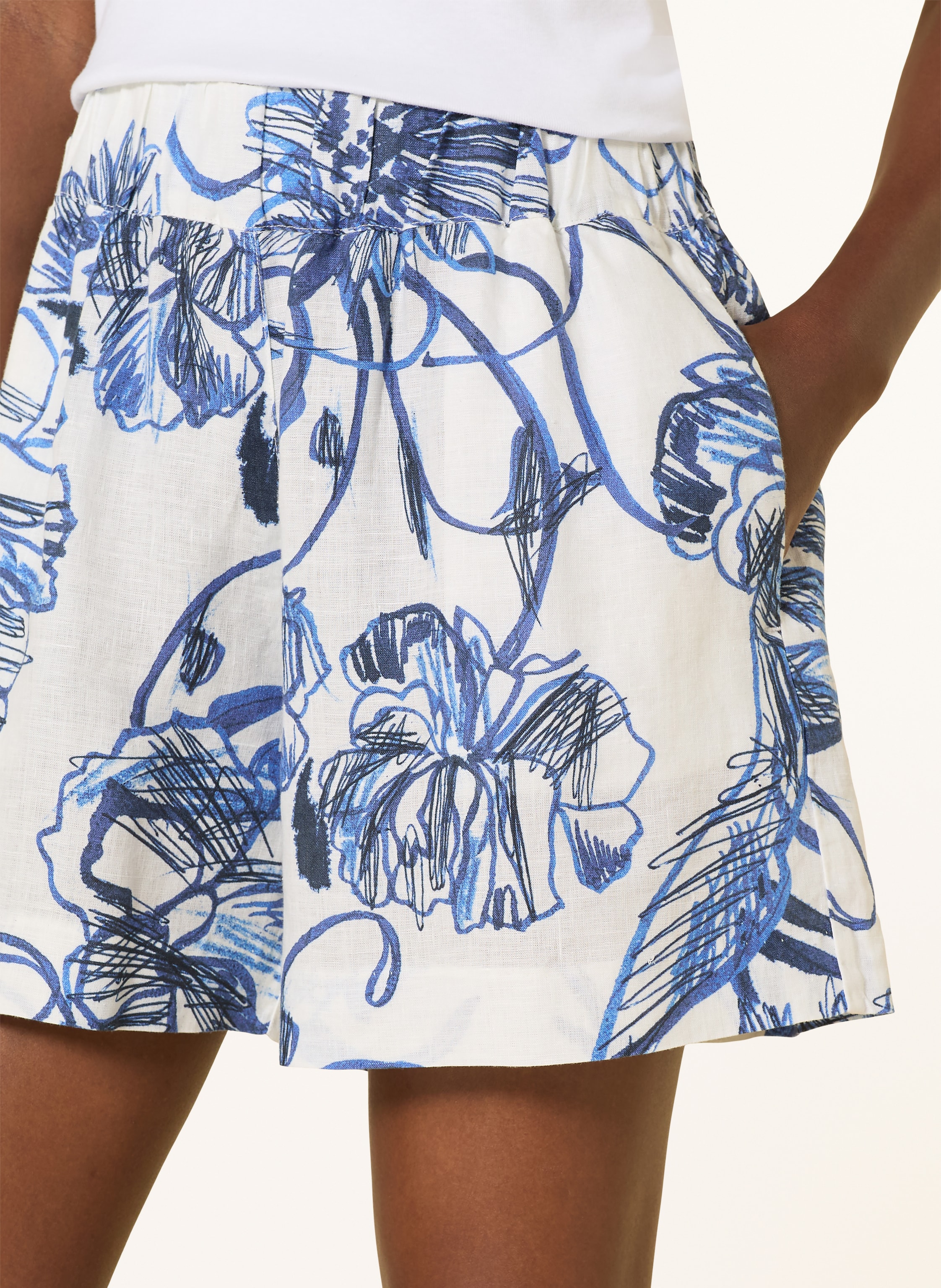 Thumbnail - 120%Lino Leinenshorts blau