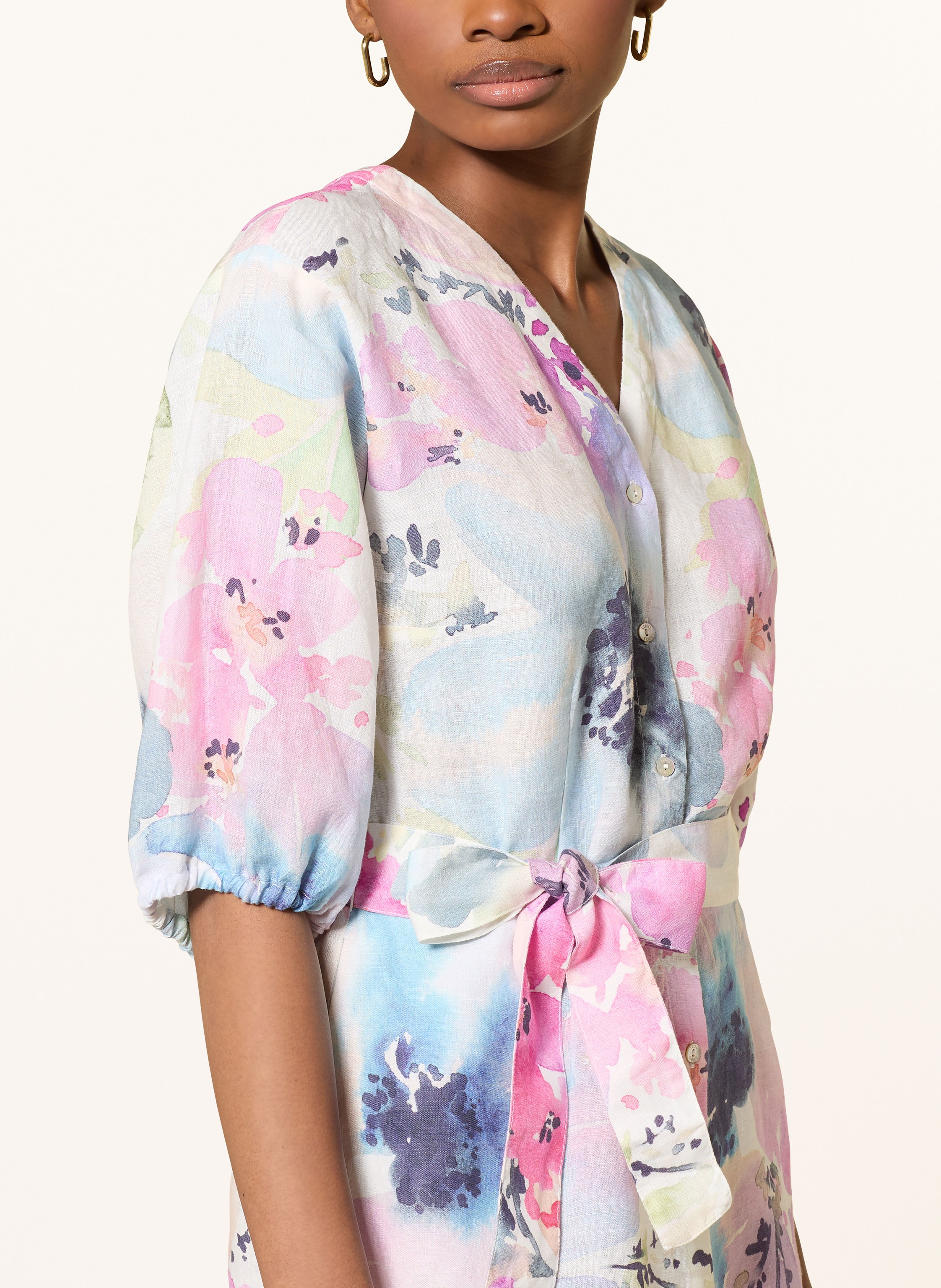 Thumbnail - 120%Lino Leinenkleid rosa