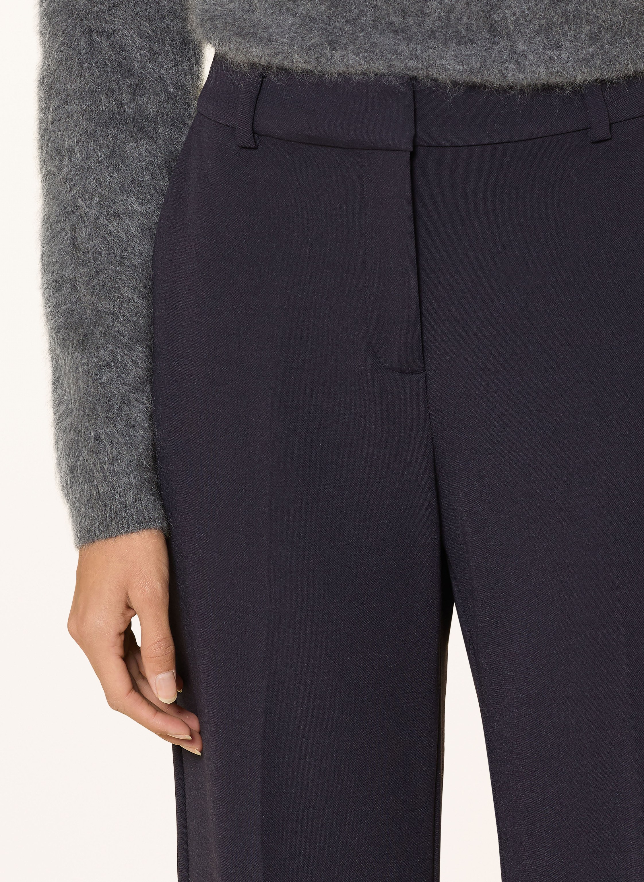 Thumbnail - Comma Marlenehose Aus Jersey blau