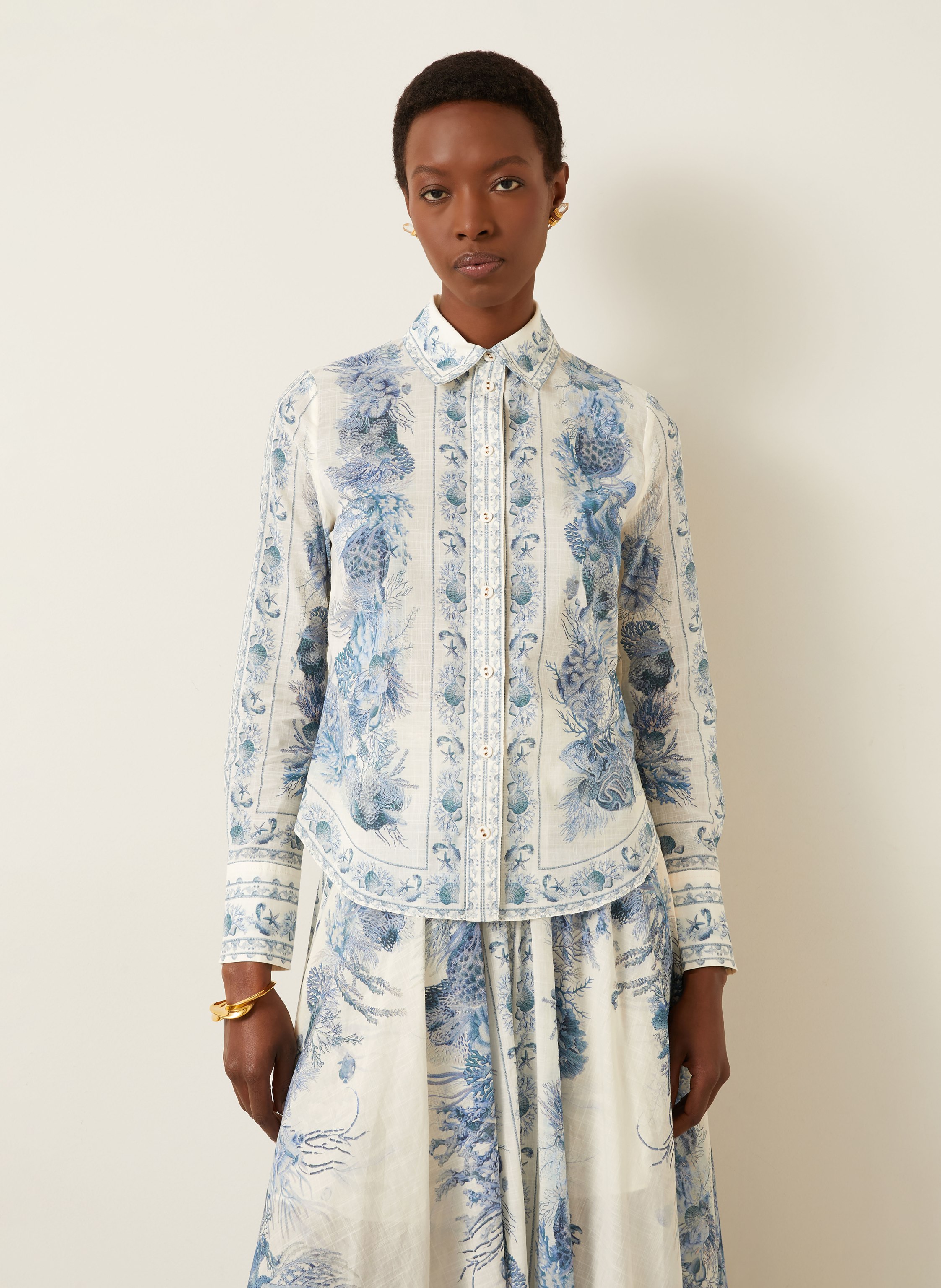 Thumbnail - Zimmermann Hemdbluse Wanderlust blau