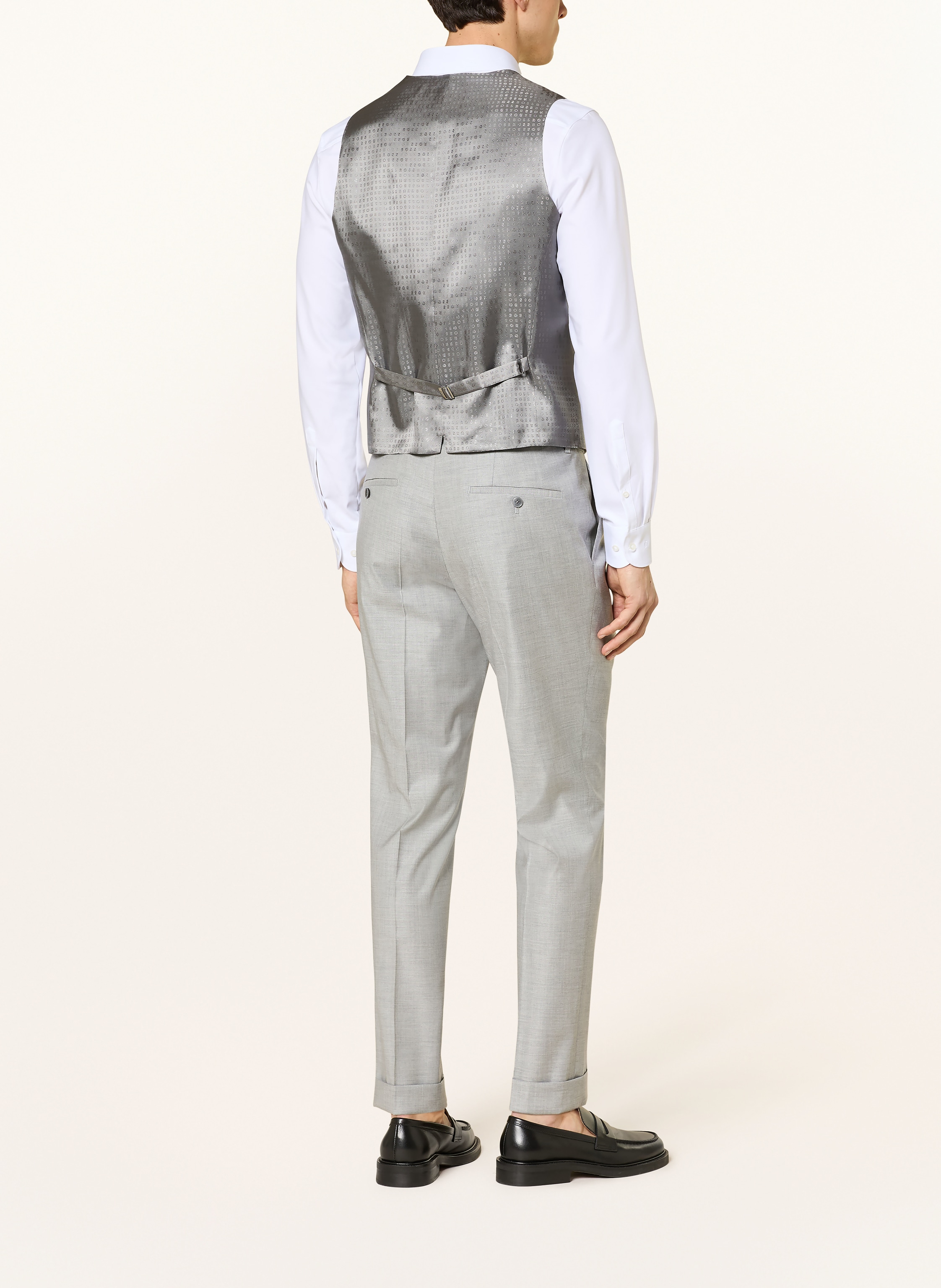 Thumbnail - Boss Anzugweste Huge Slim Fit grau