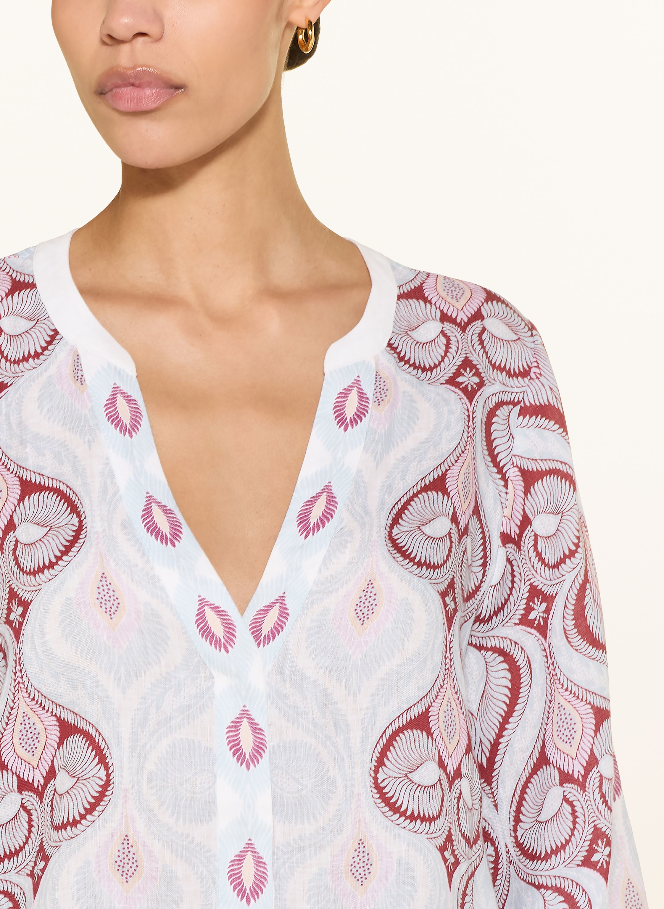 Thumbnail - Ivi Collection Blusenshirt Aus Leinen blau