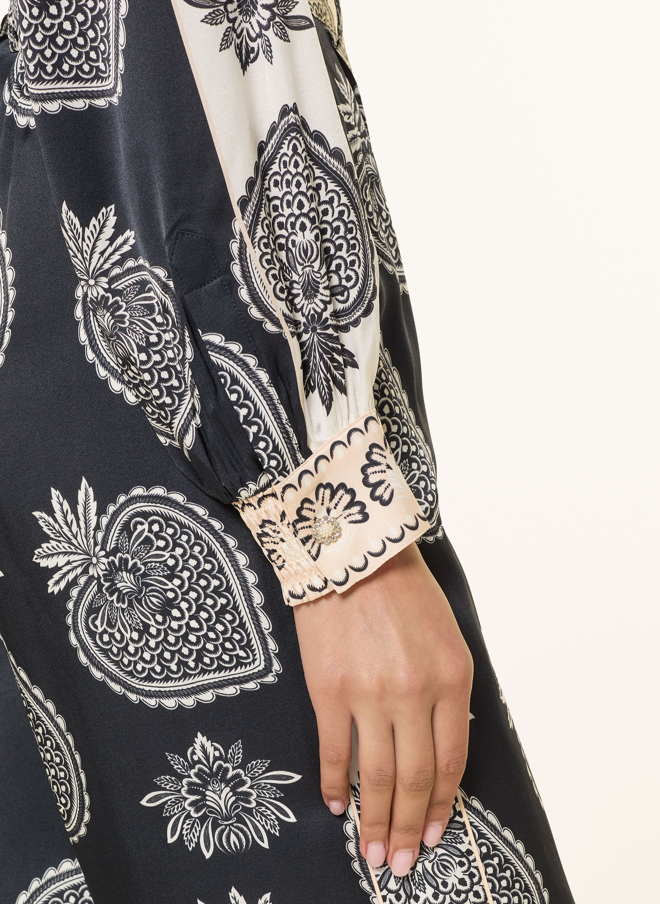 Thumbnail - Ivi Collection Blusenshirt Mit Seide blau