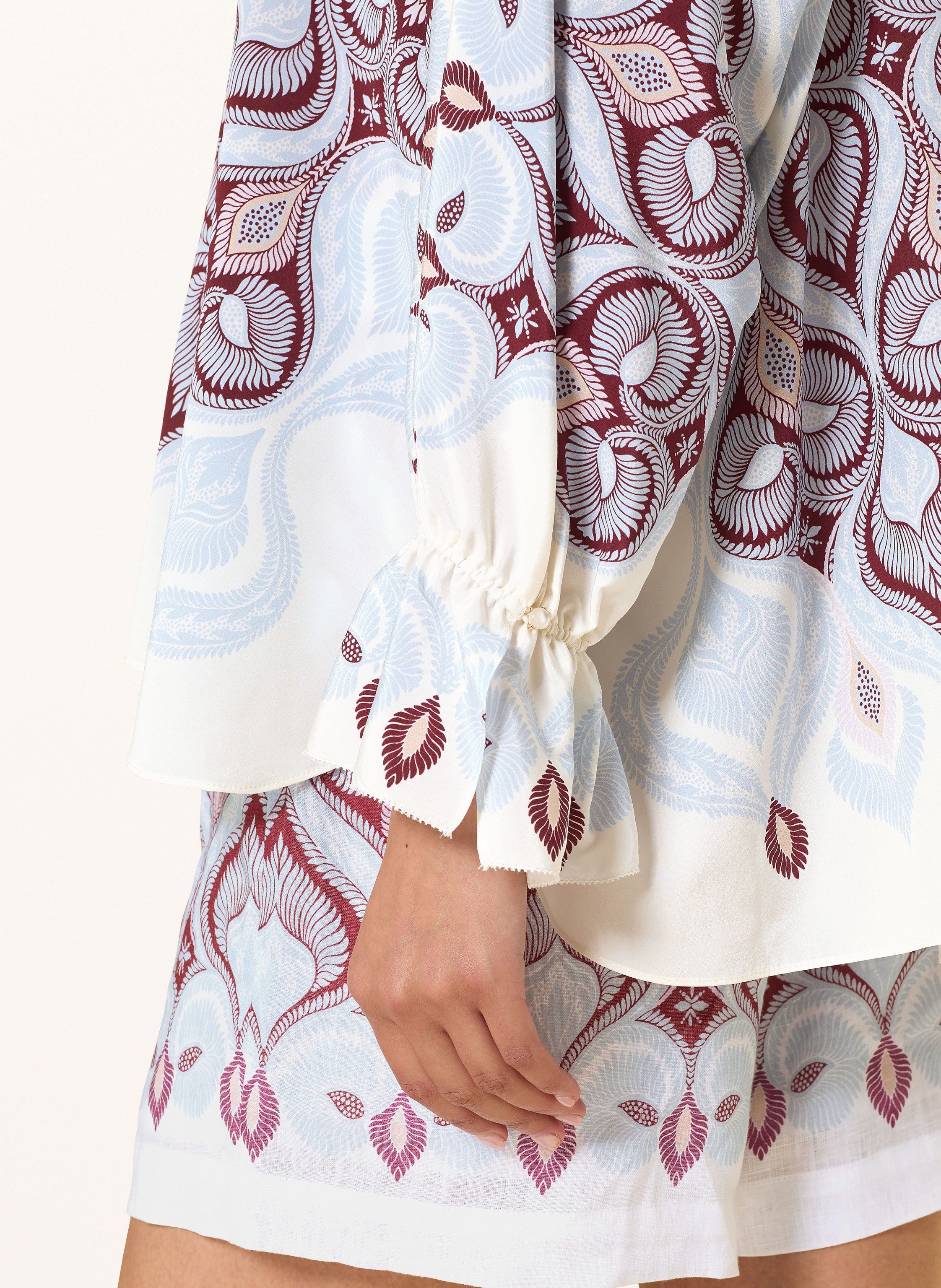 Thumbnail - Ivi Collection Blusenshirt Aus Seide blau