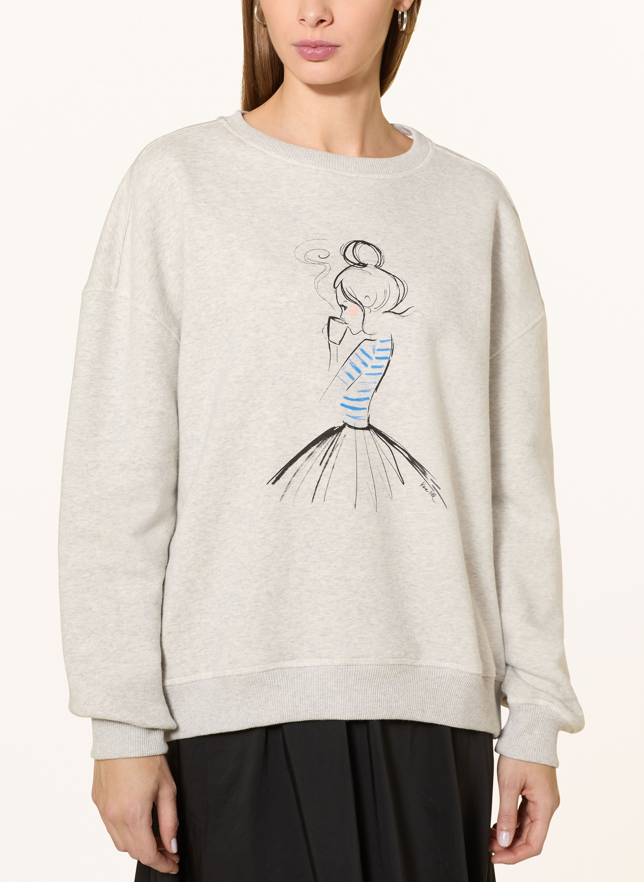 Thumbnail - Kera Till Sweatshirt Coffee weiss