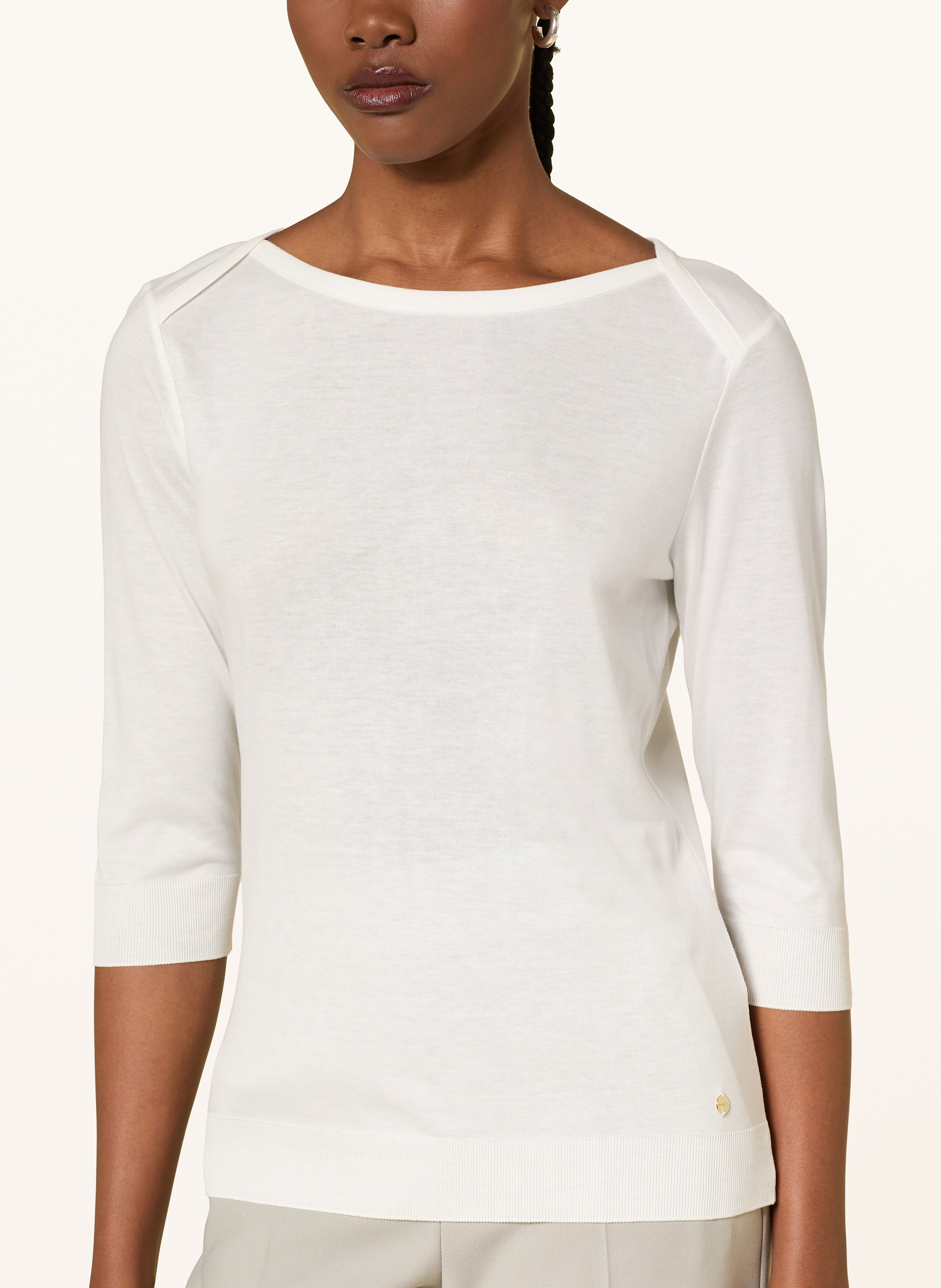 Thumbnail - Windsor. Strickshirt Mit 3/4-Arm weiss