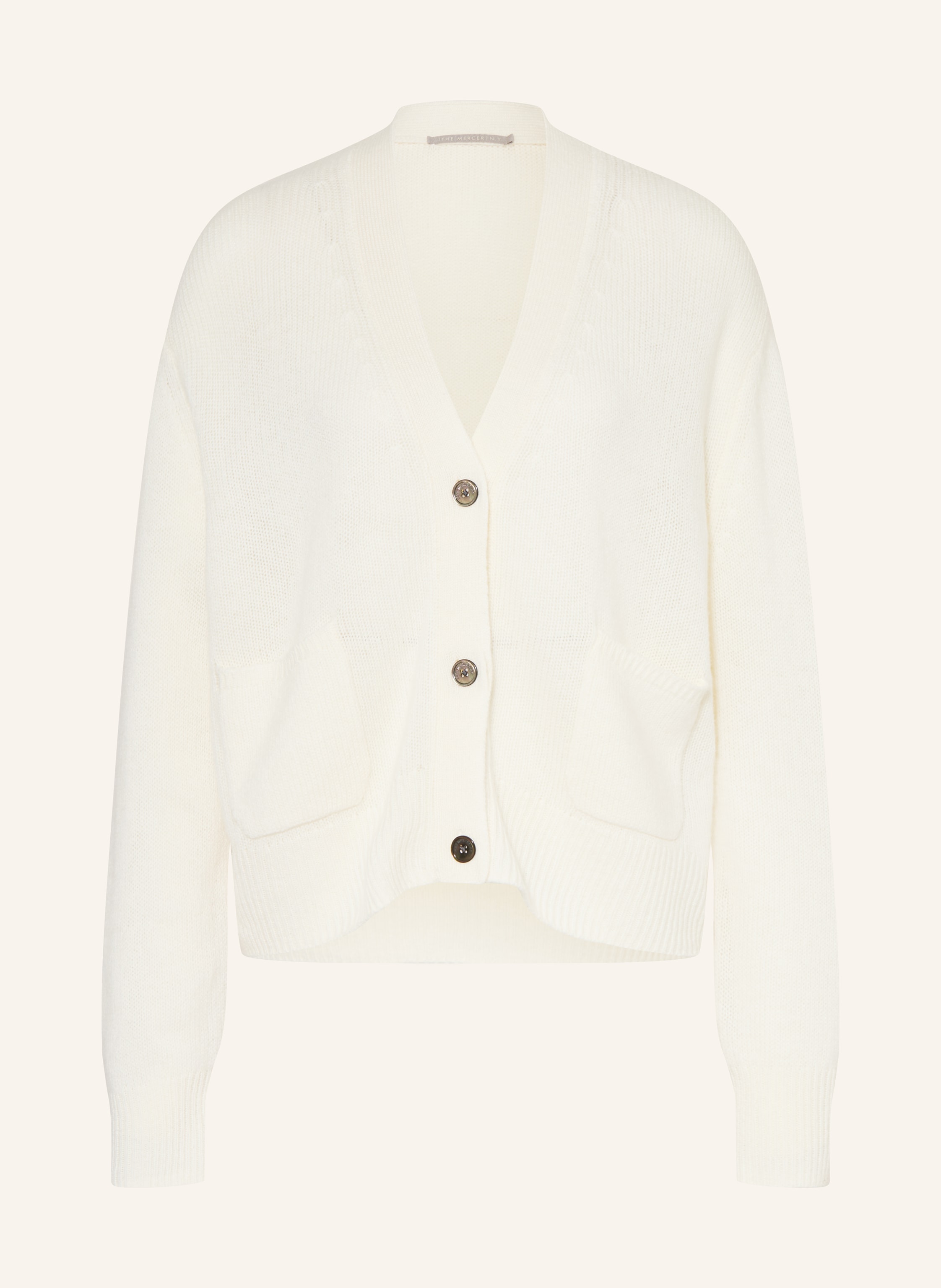 (The Mercer) N.Y. Strickjacke Aus Cashmere weiss