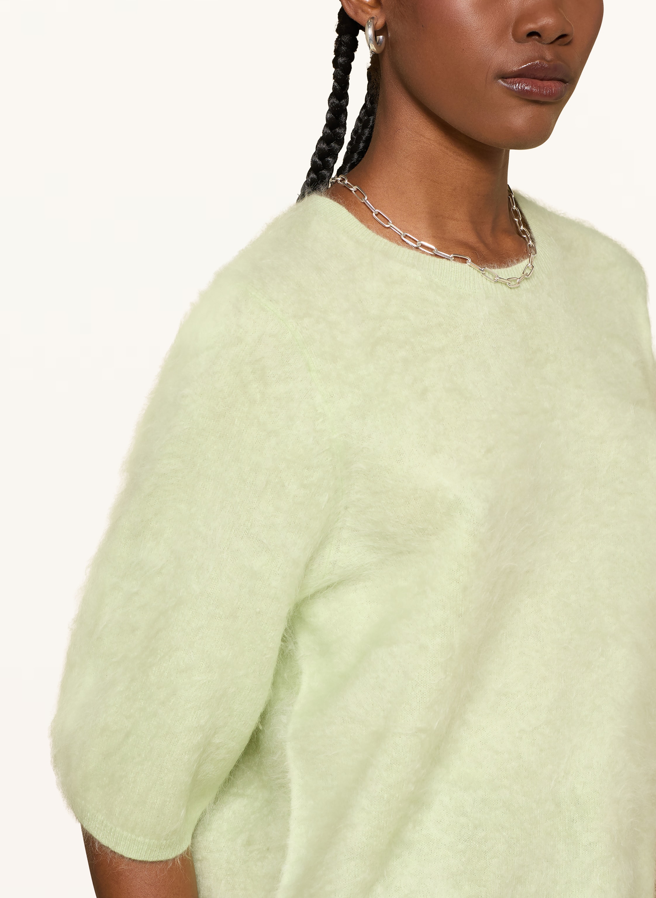 Thumbnail - (The Mercer) N.Y. Cashmere-Pullover Mit 3/4-Arm gruen