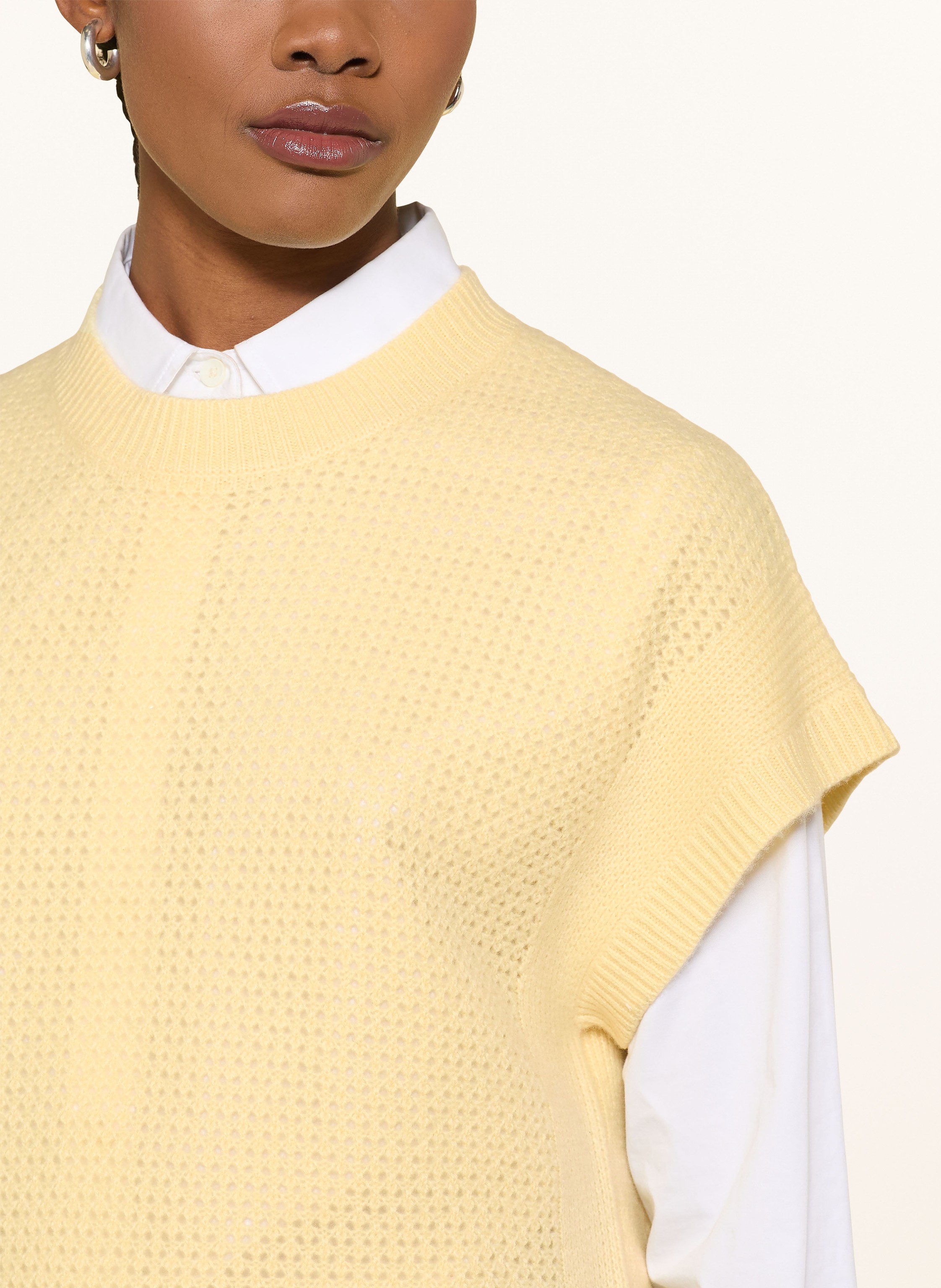 Thumbnail - (The Mercer) N.Y. Strickshirt Aus Cashmere gelb