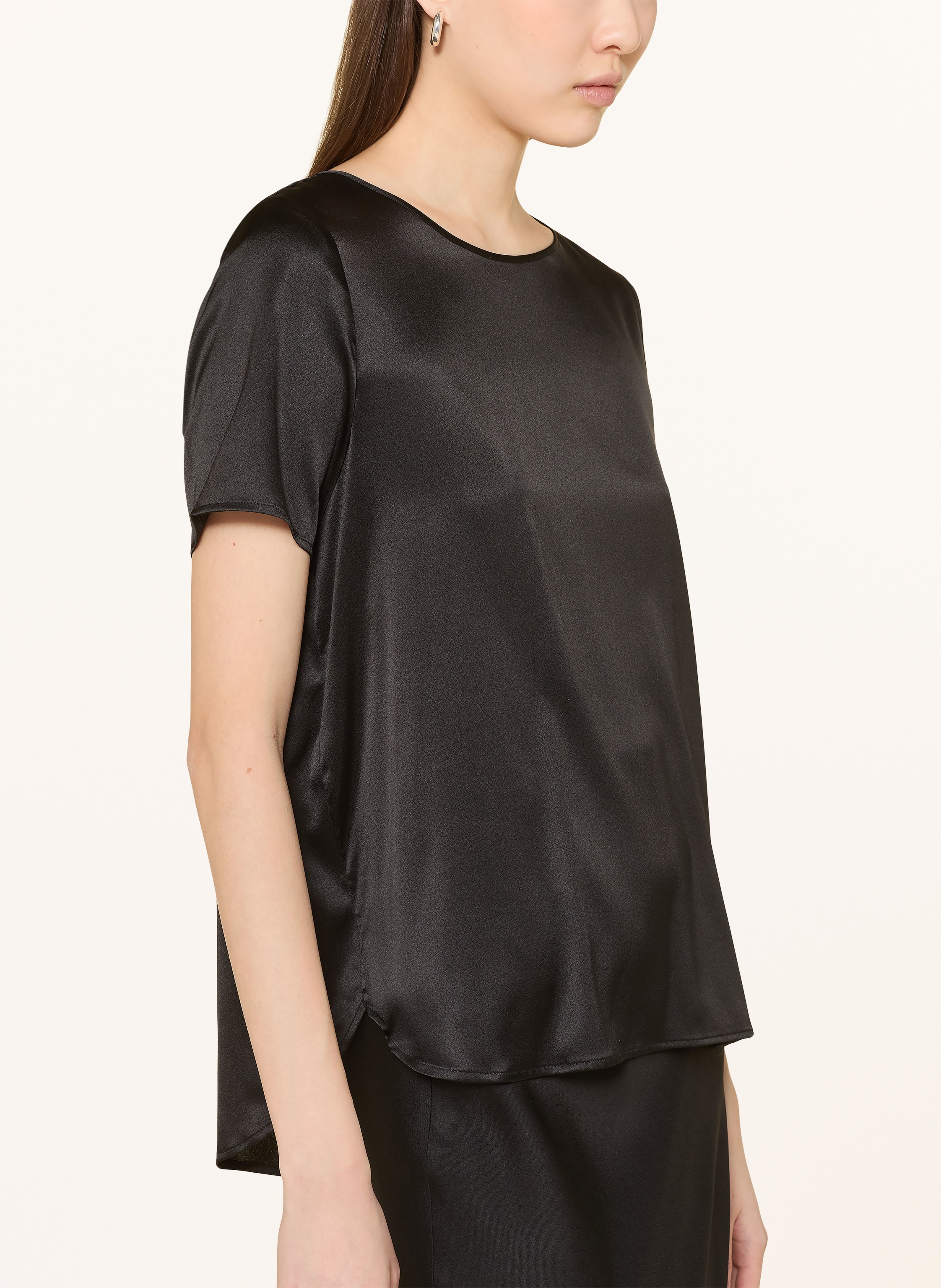 Thumbnail - (The Mercer) N.Y. Blusentop Aus Seide schwarz