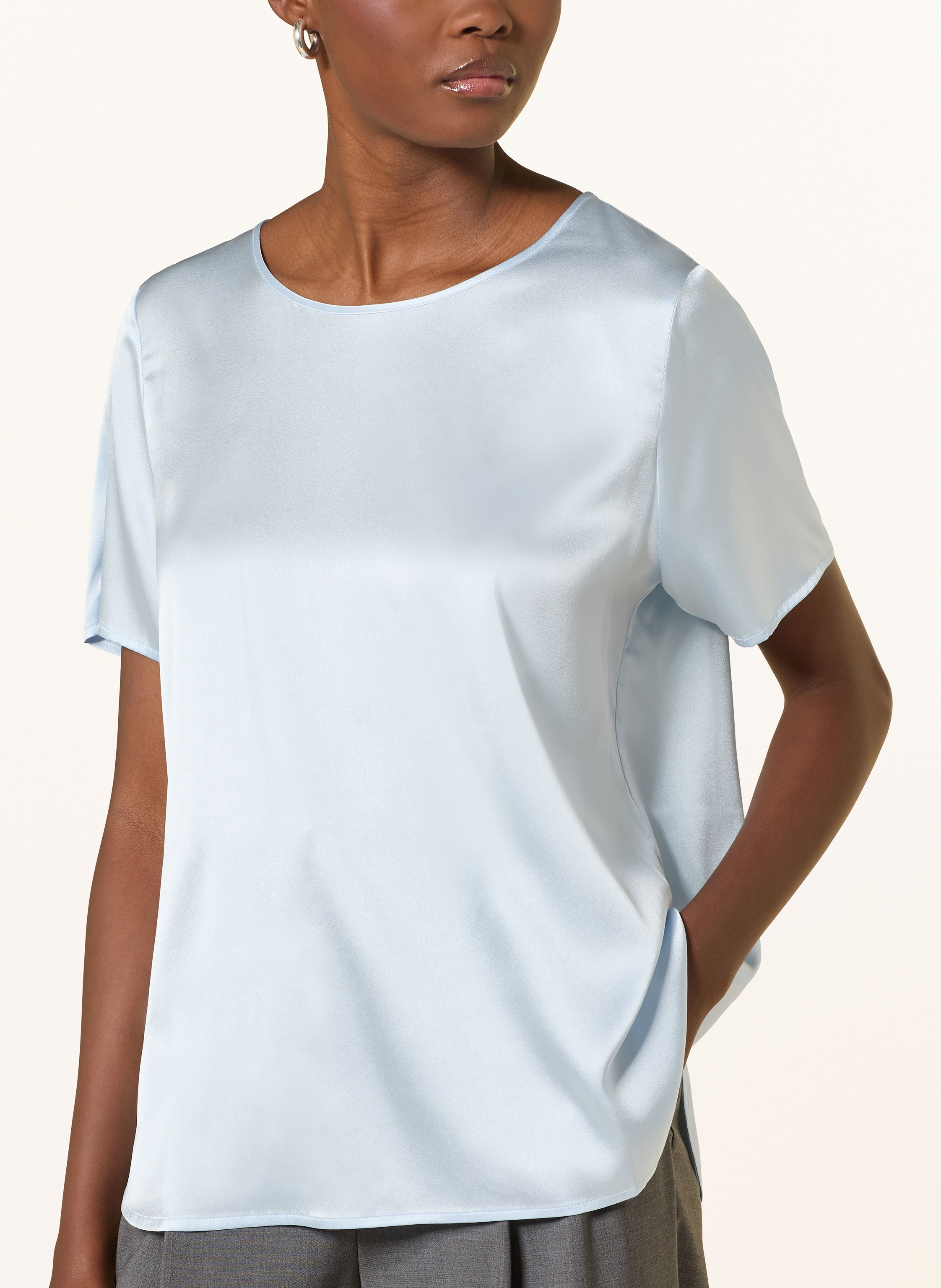 Thumbnail - (The Mercer) N.Y. Blusentop Aus Seide blau