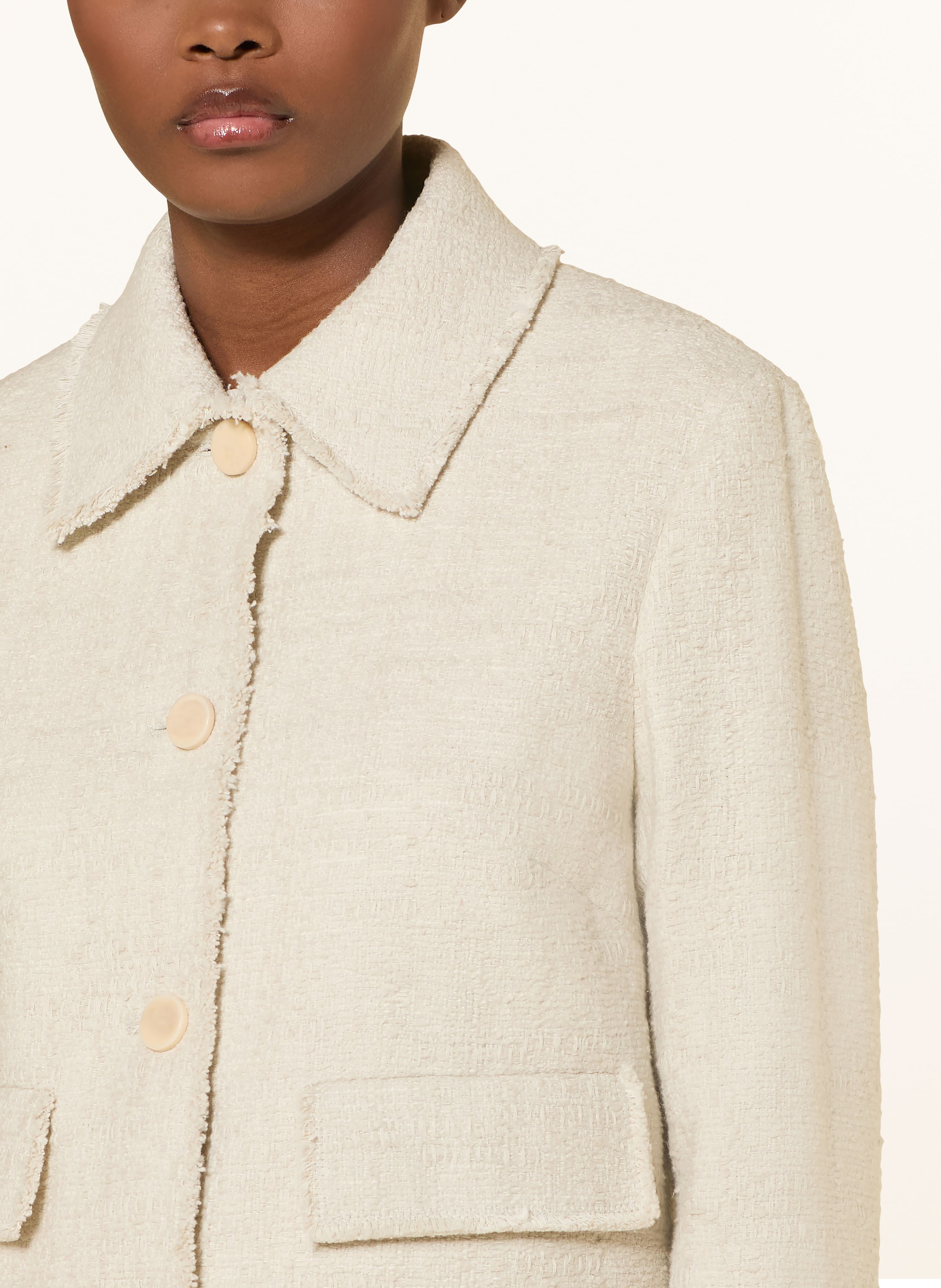 Thumbnail - Windsor. Kastenjacke Aus Tweed weiss