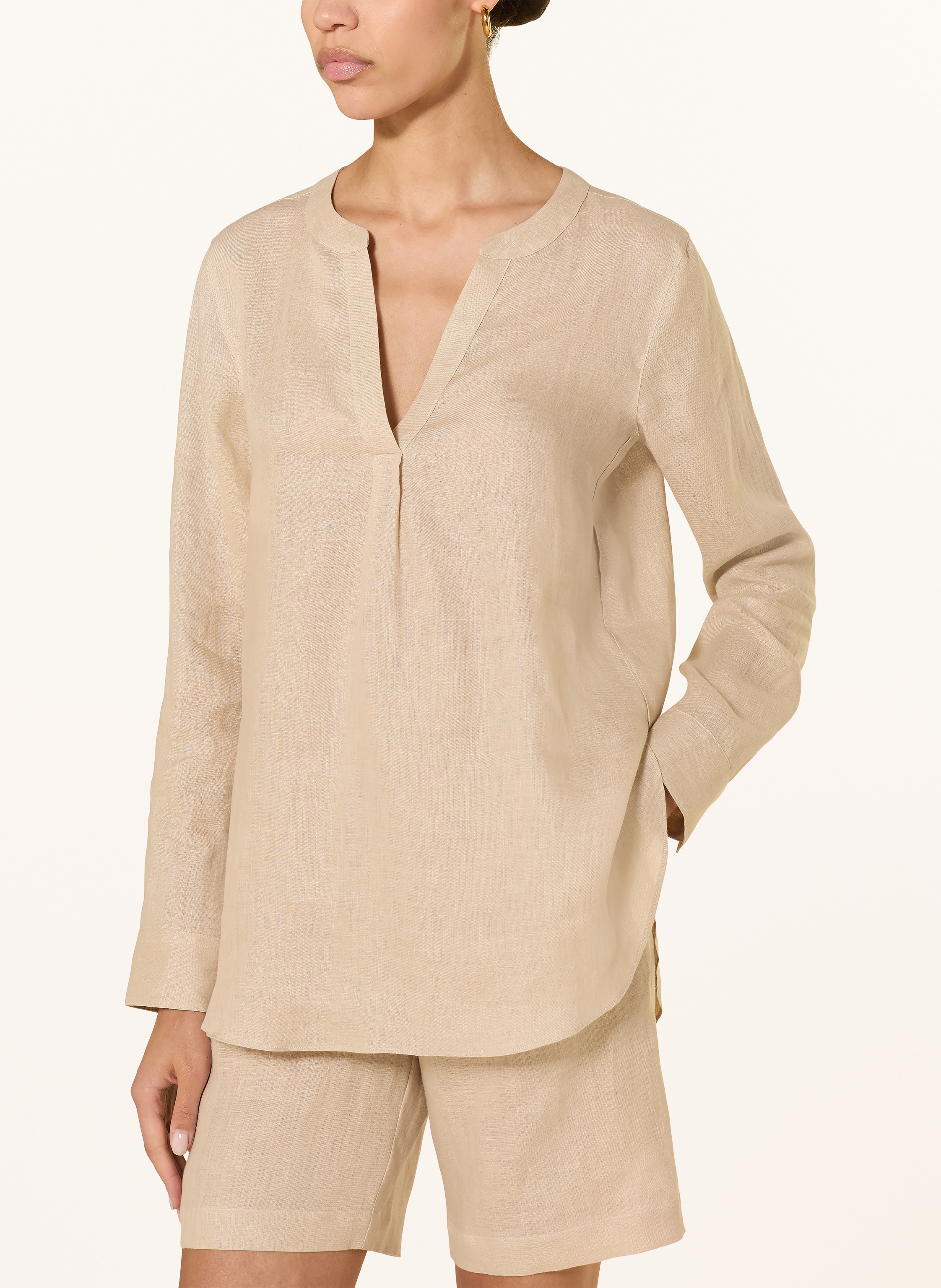 Thumbnail - Van Laack Blusenshirt Vl-Ponny-Br Aus Leinen beige