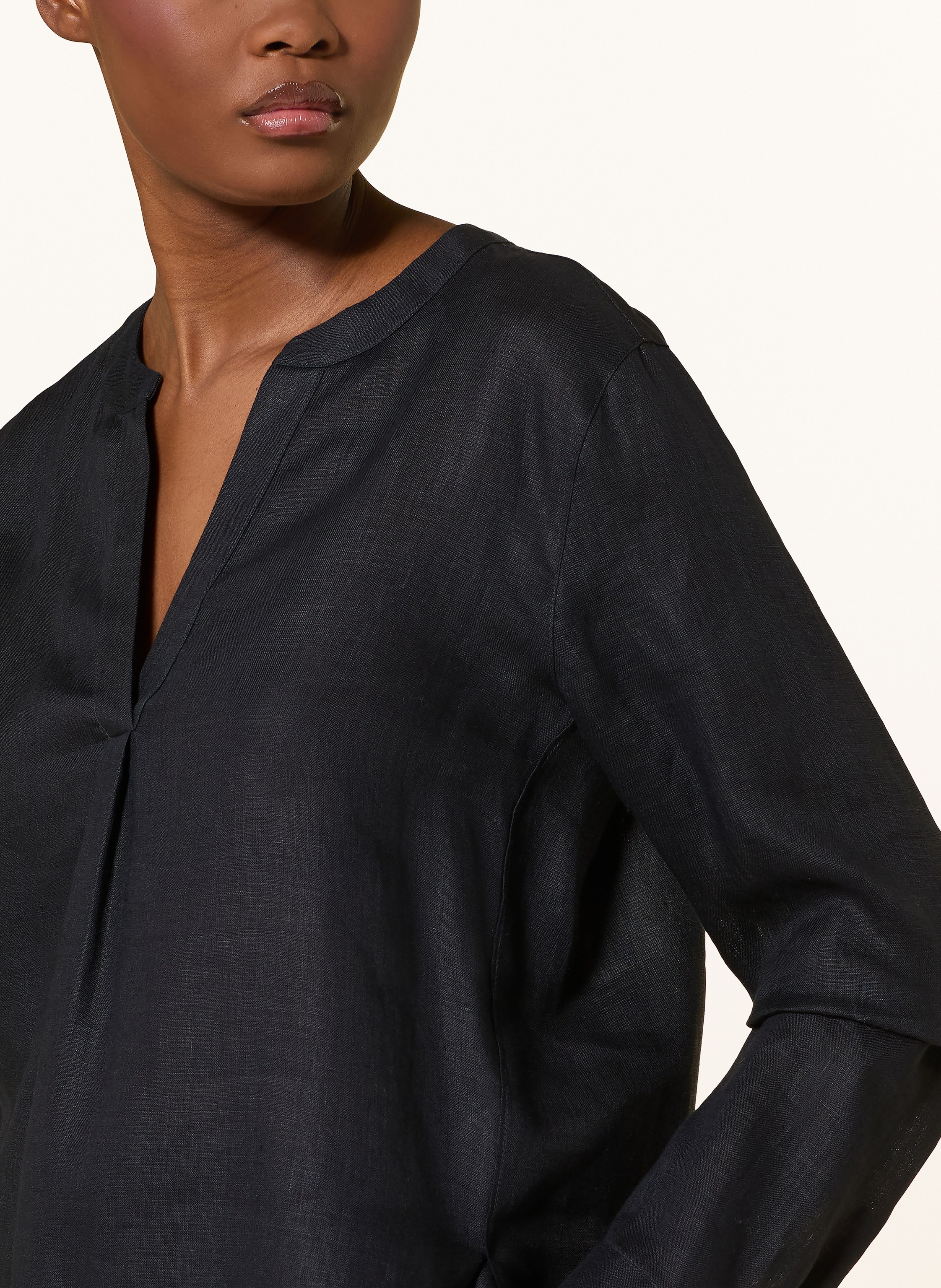 Thumbnail - Van Laack Blusenshirt Vl-Ponny-Br Aus Leinen blau