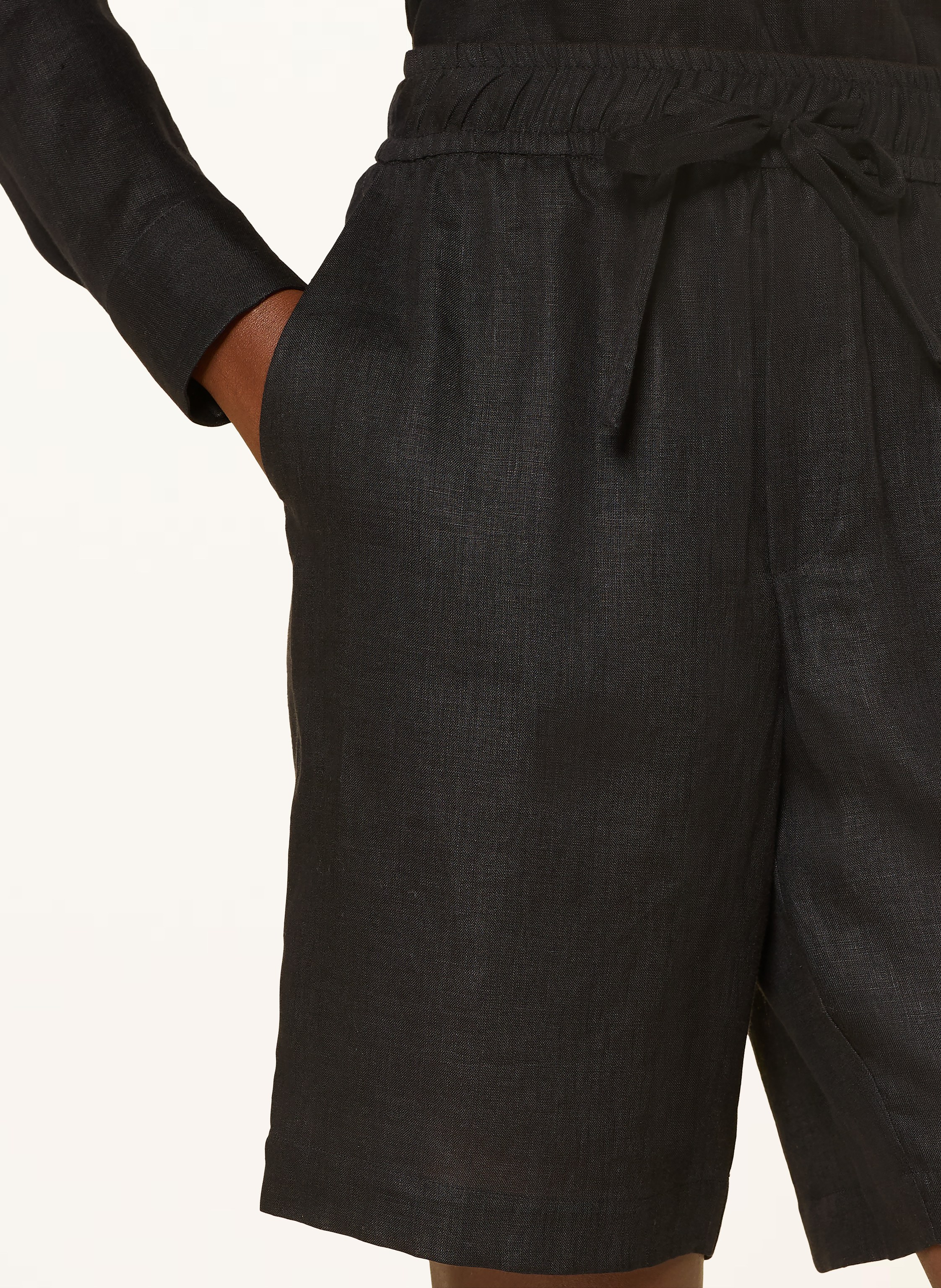 Thumbnail - Van Laack Leinenshorts Vl-Heleas-Br schwarz