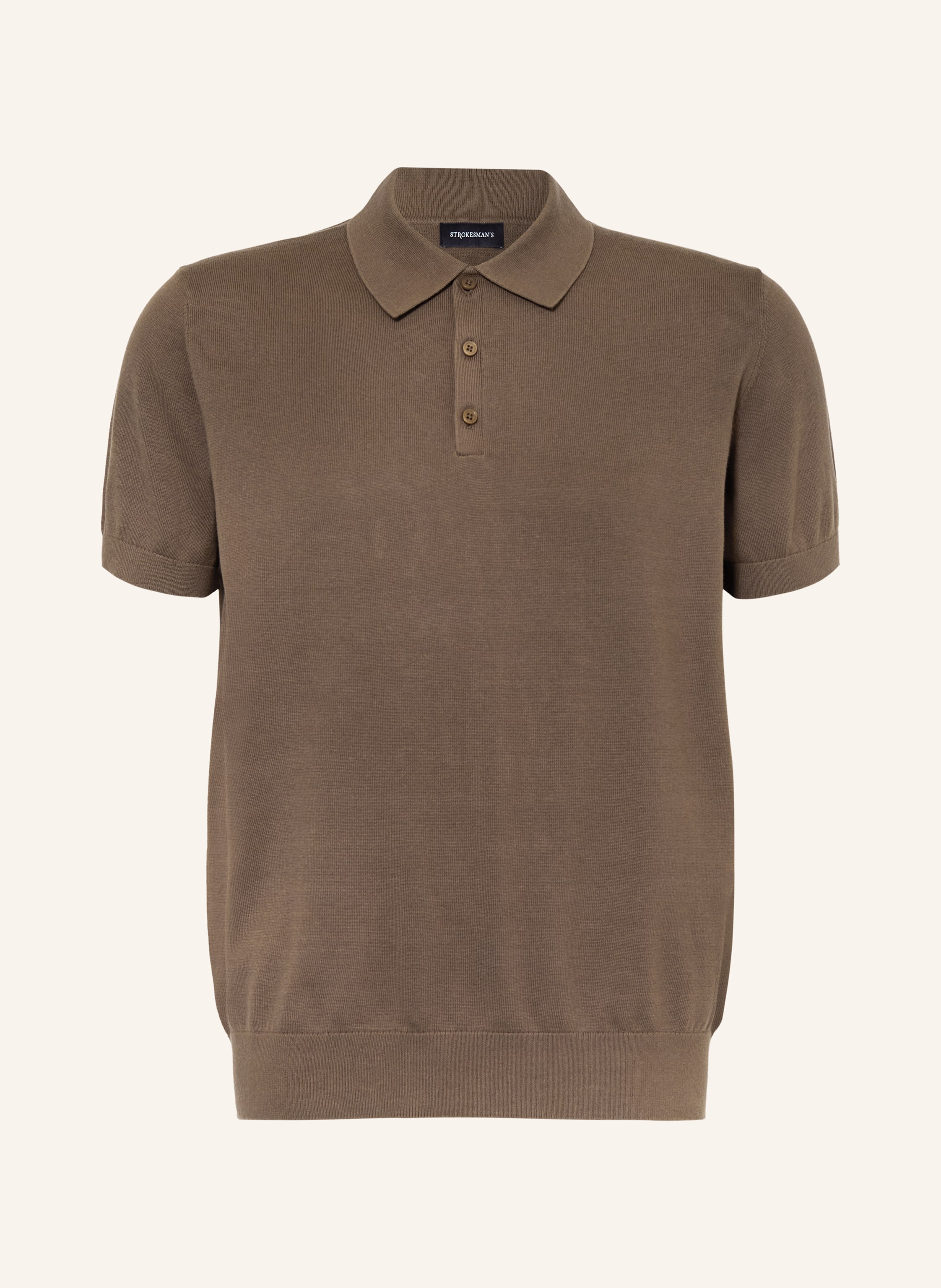 Strokesman's Strick-Poloshirt braun