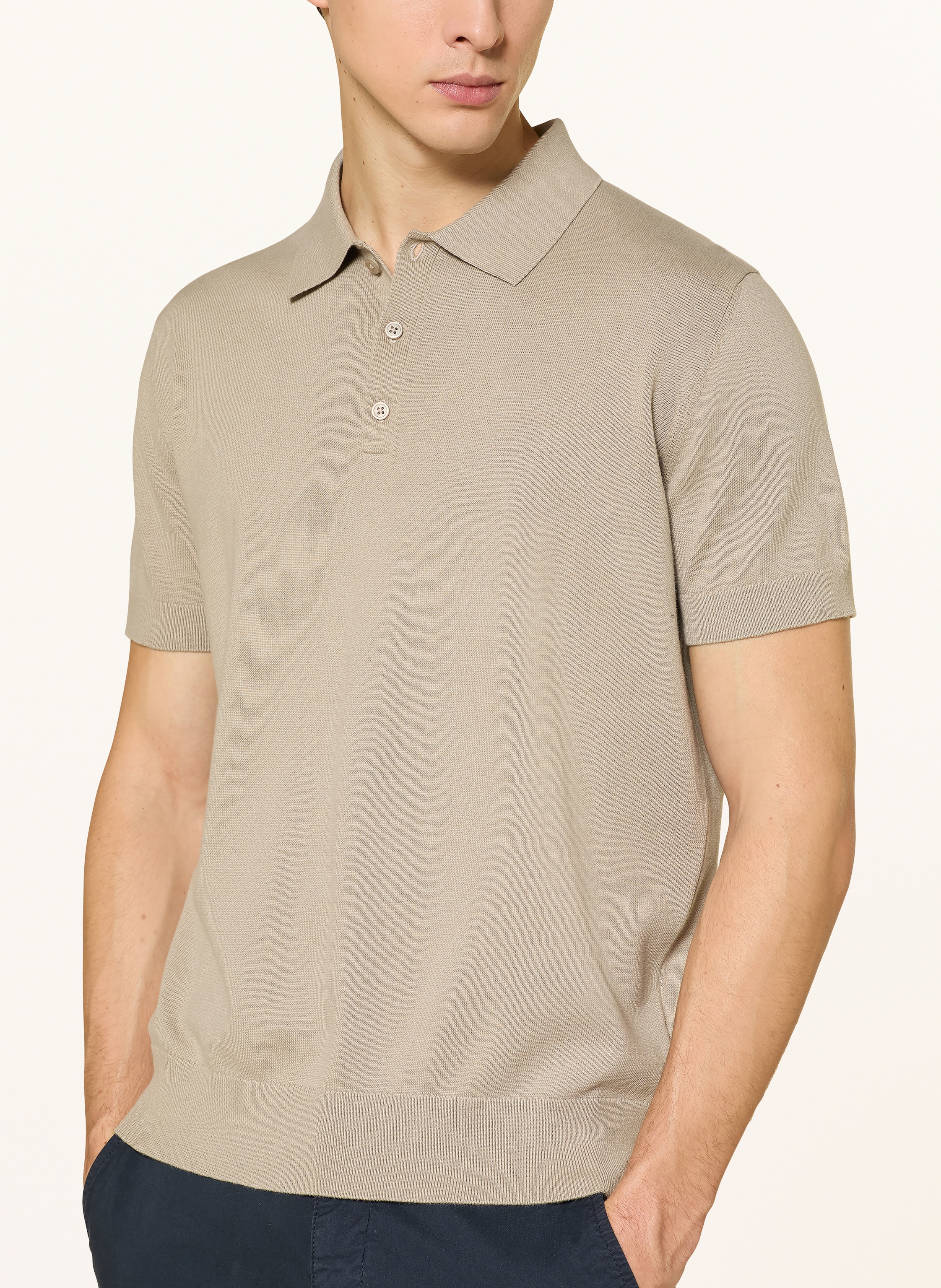 Thumbnail - Strokesman's Strick-Poloshirt gruen