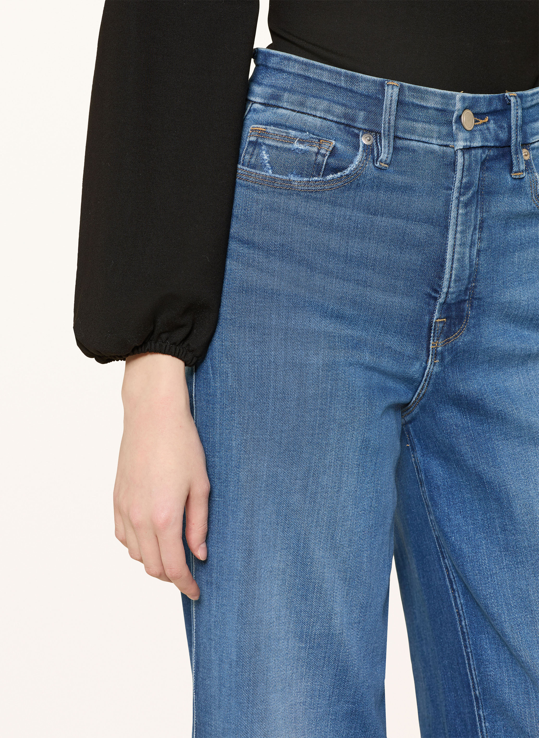 Thumbnail - Good American Wide Leg Jeans Good Skate blau