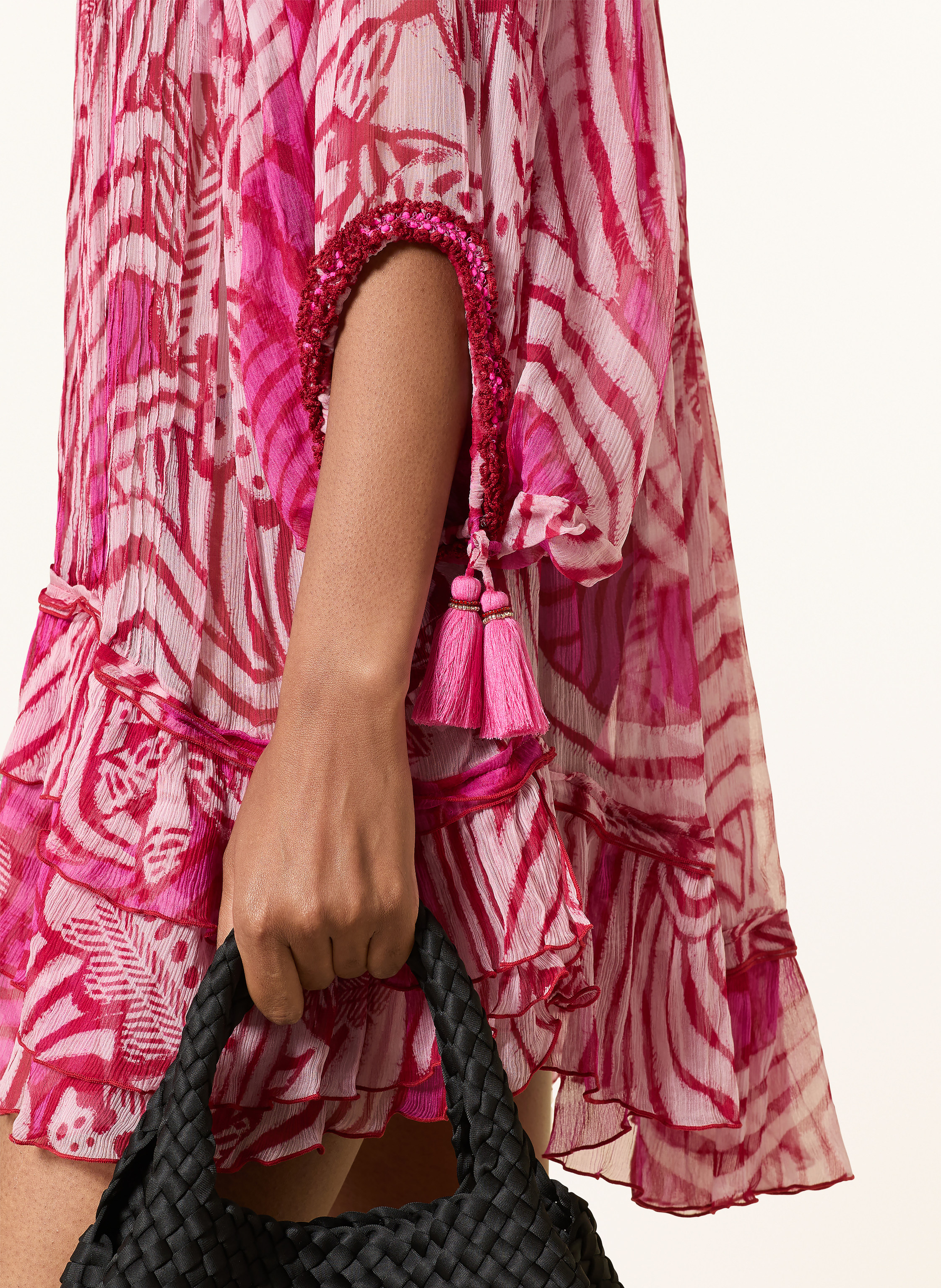 Thumbnail - Poupette St Barth Strandkleid Nava Mit 3/4-Arm pink