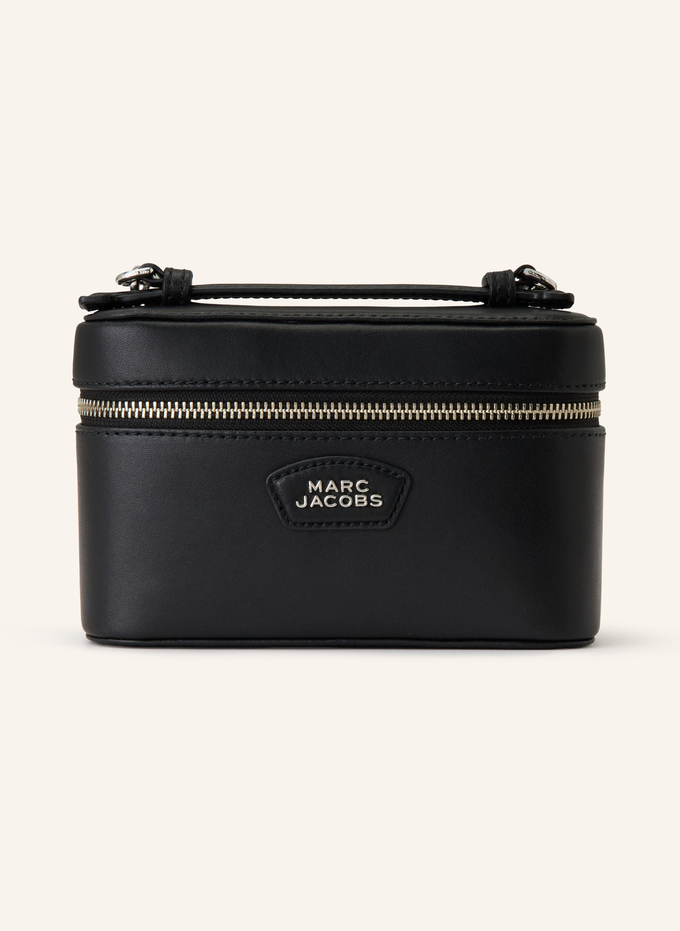 Marc Jacobs Abnehmbarer Schulterriemen. Längenverstellbarer Schulterriemen. Verstärkter Taschenboden. Zwei-Wege-Reißverschluss. Innen ein Hauptfach. Label-Detail. Glattleder. Unifarben in schwarz