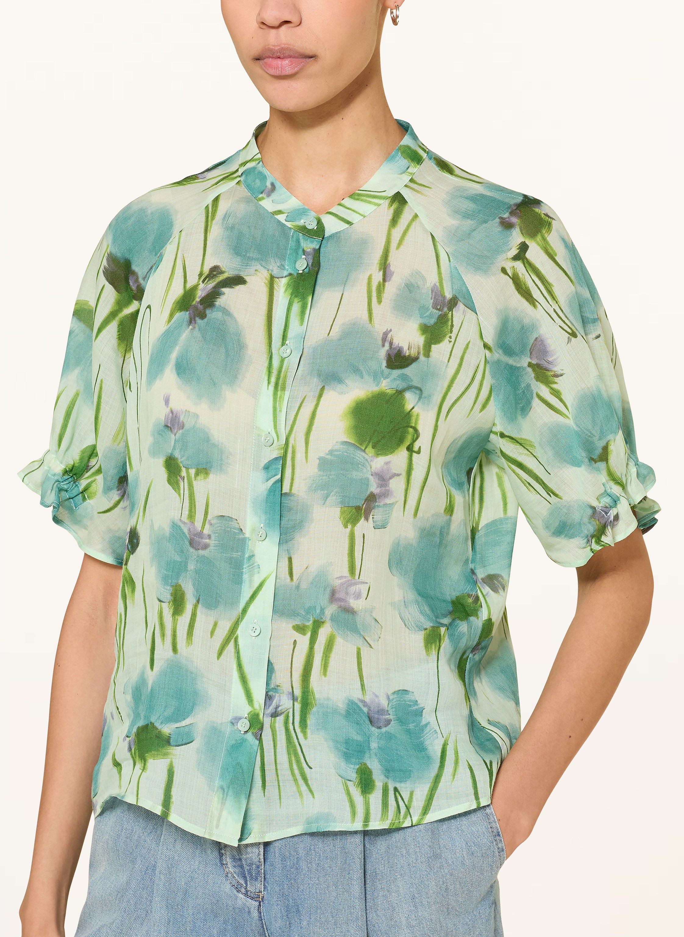 Thumbnail - Luisa Cerano Bluse Mit Rüschen gruen