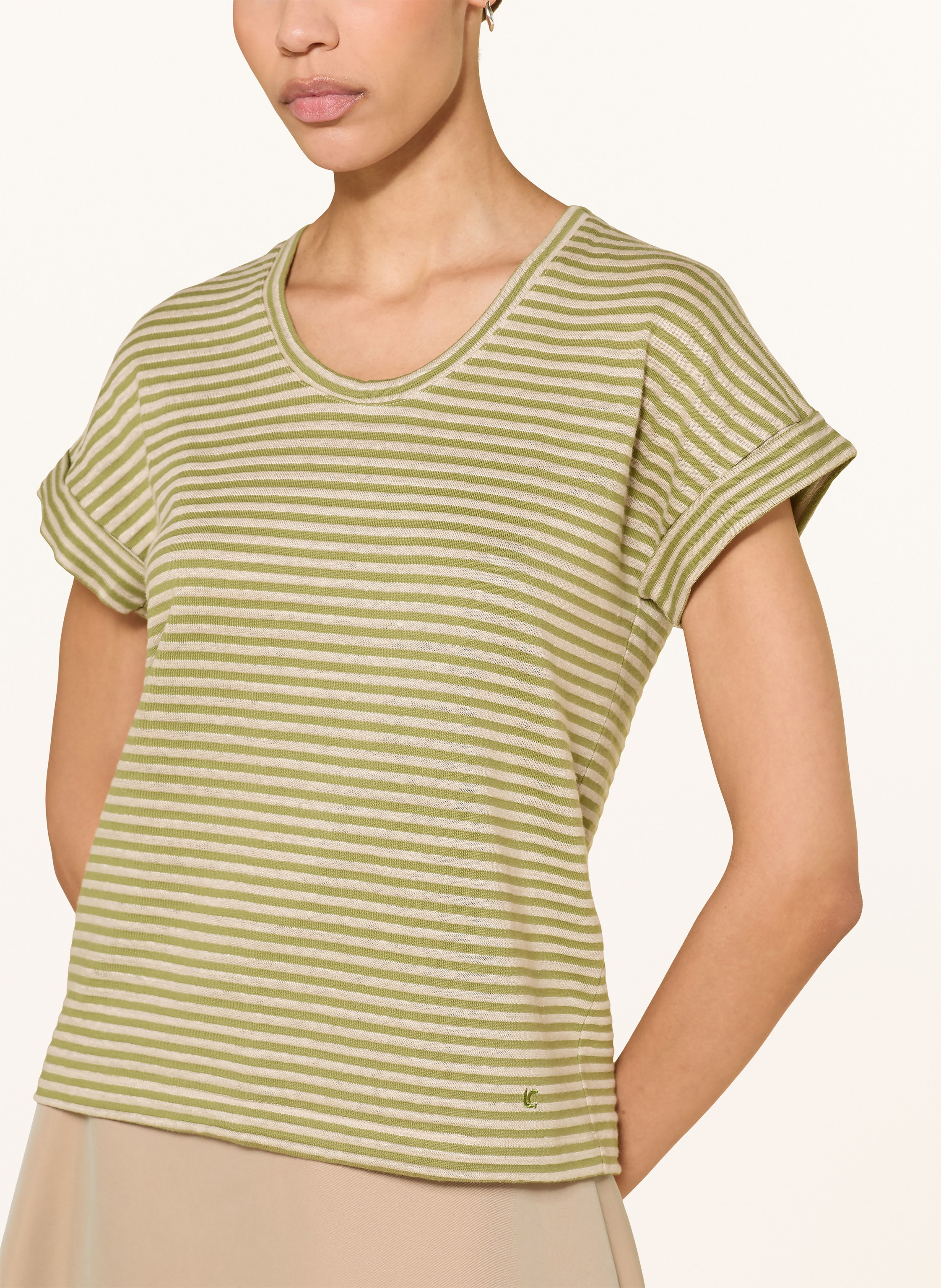 Thumbnail - Luisa Cerano Strickshirt Aus Leinen gruen