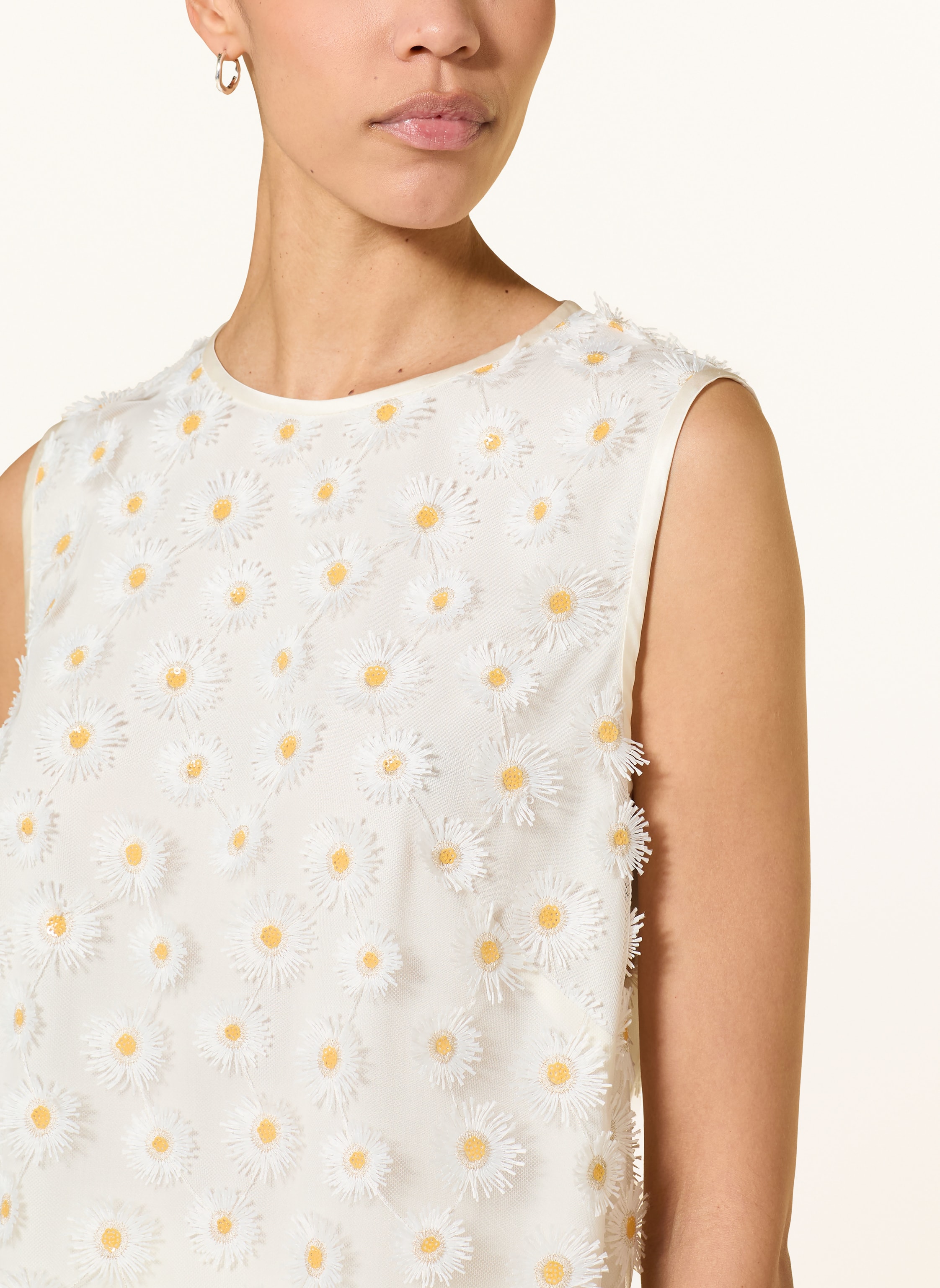 Thumbnail - Luisa Cerano Blusentop Mit Pailletten weiss