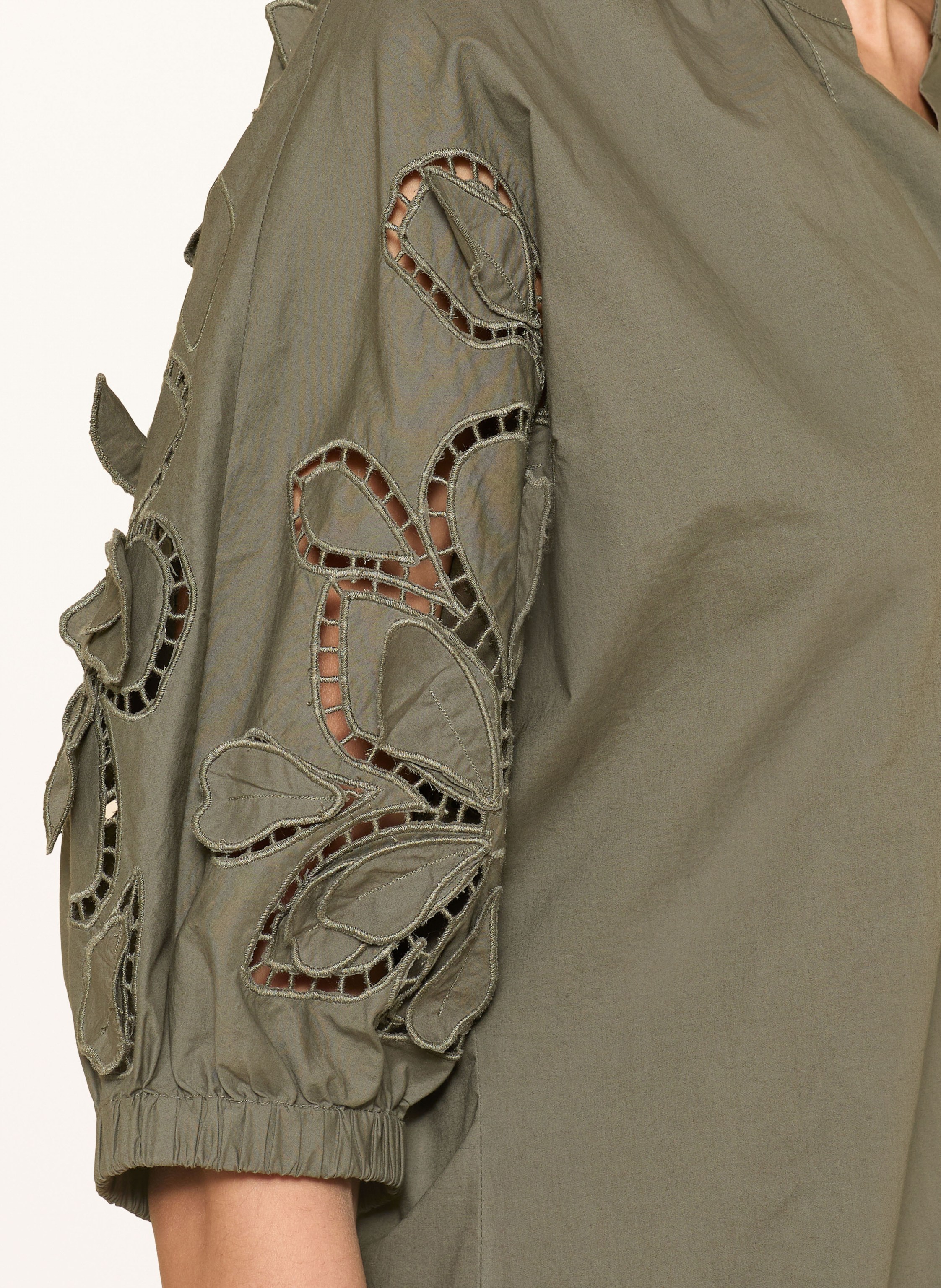 Thumbnail - Luisa Cerano Kleid Mit Lochspitze Und 3/4-Arm gruen