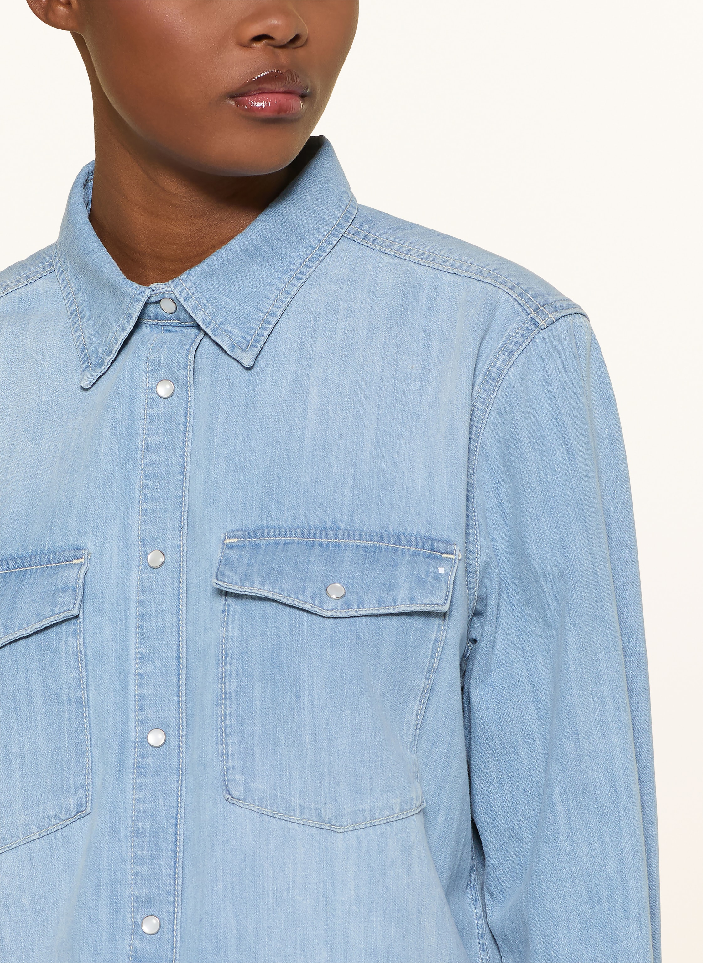 Thumbnail - Juvia Jeansbluse Madlin blau